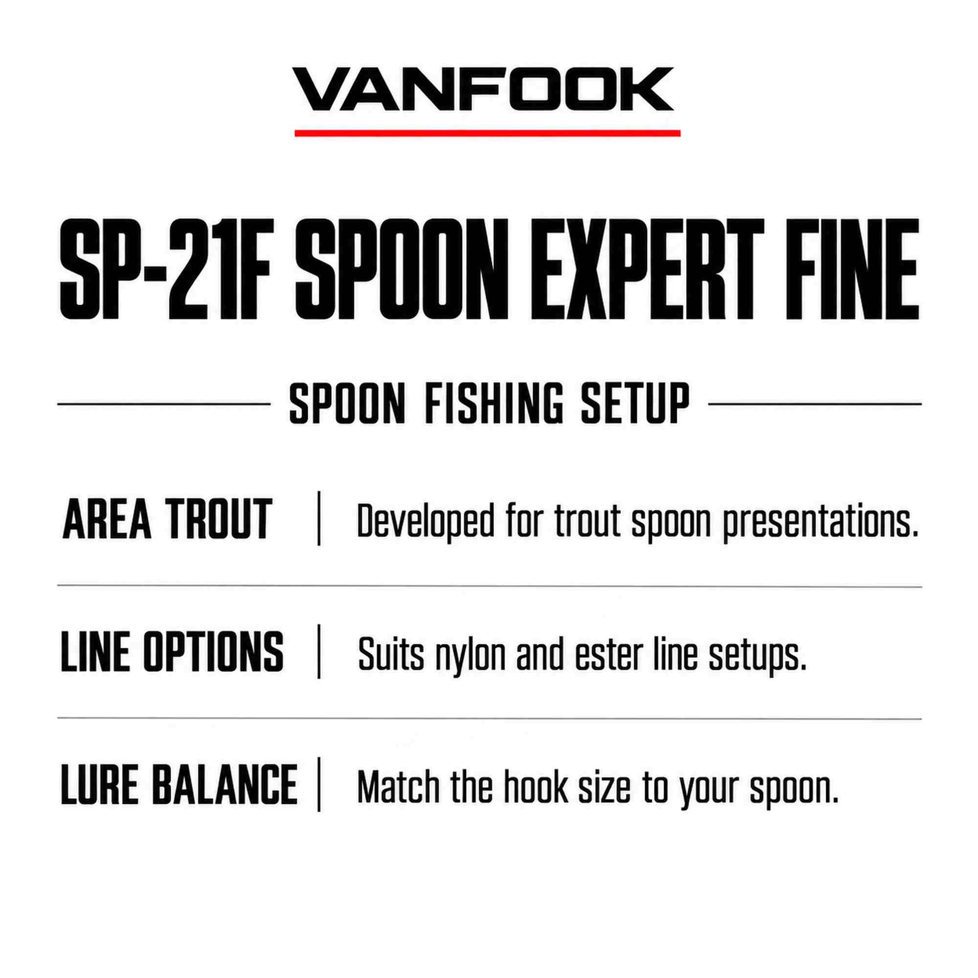 Vanfook SP-21F Spoon Expert Fine Hook Size 7, 16/pack Black (8866)