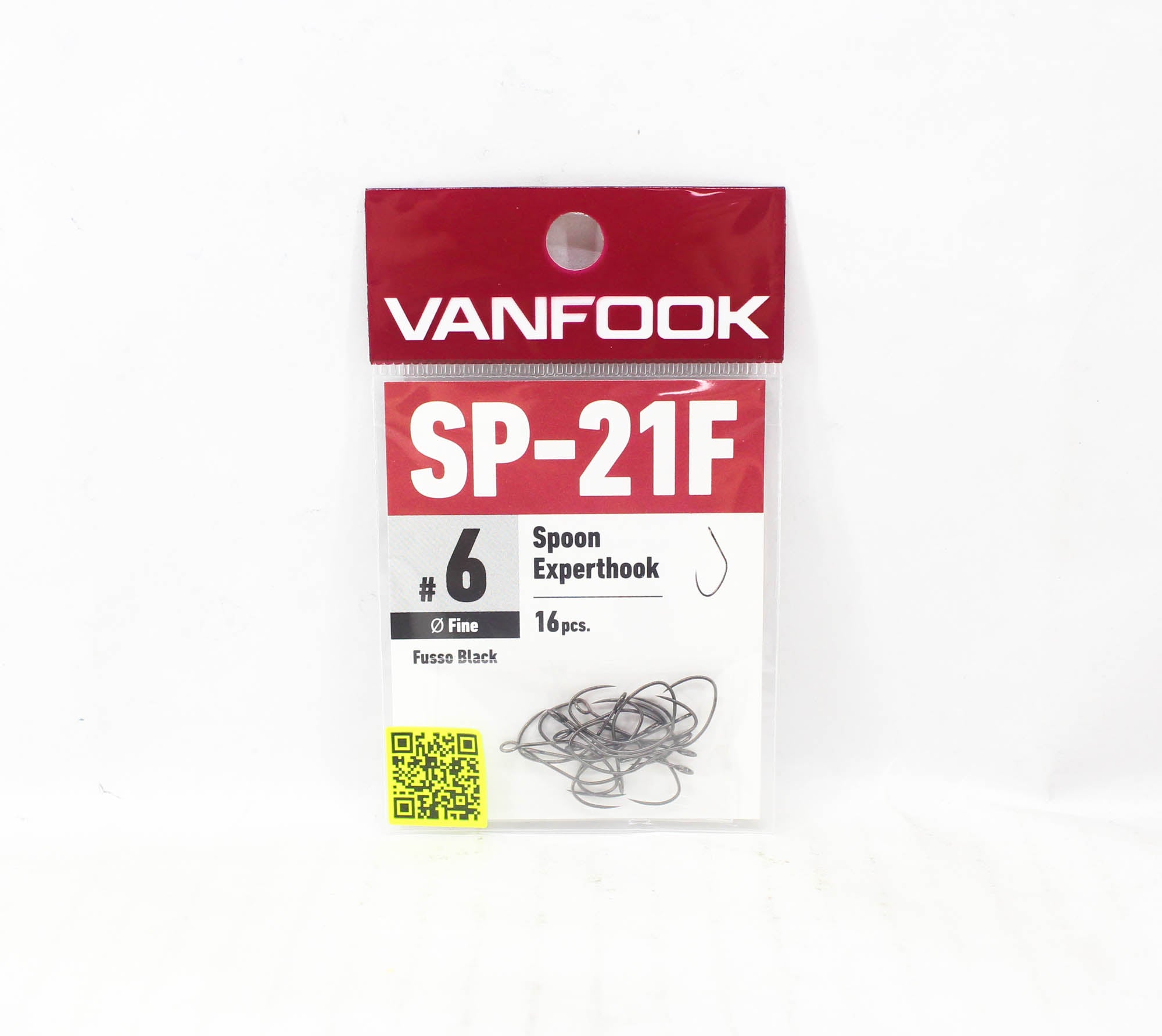 Vanfook SP-21F Spoon Expert Fine Hook Size 6, 16/pack Black (8873)