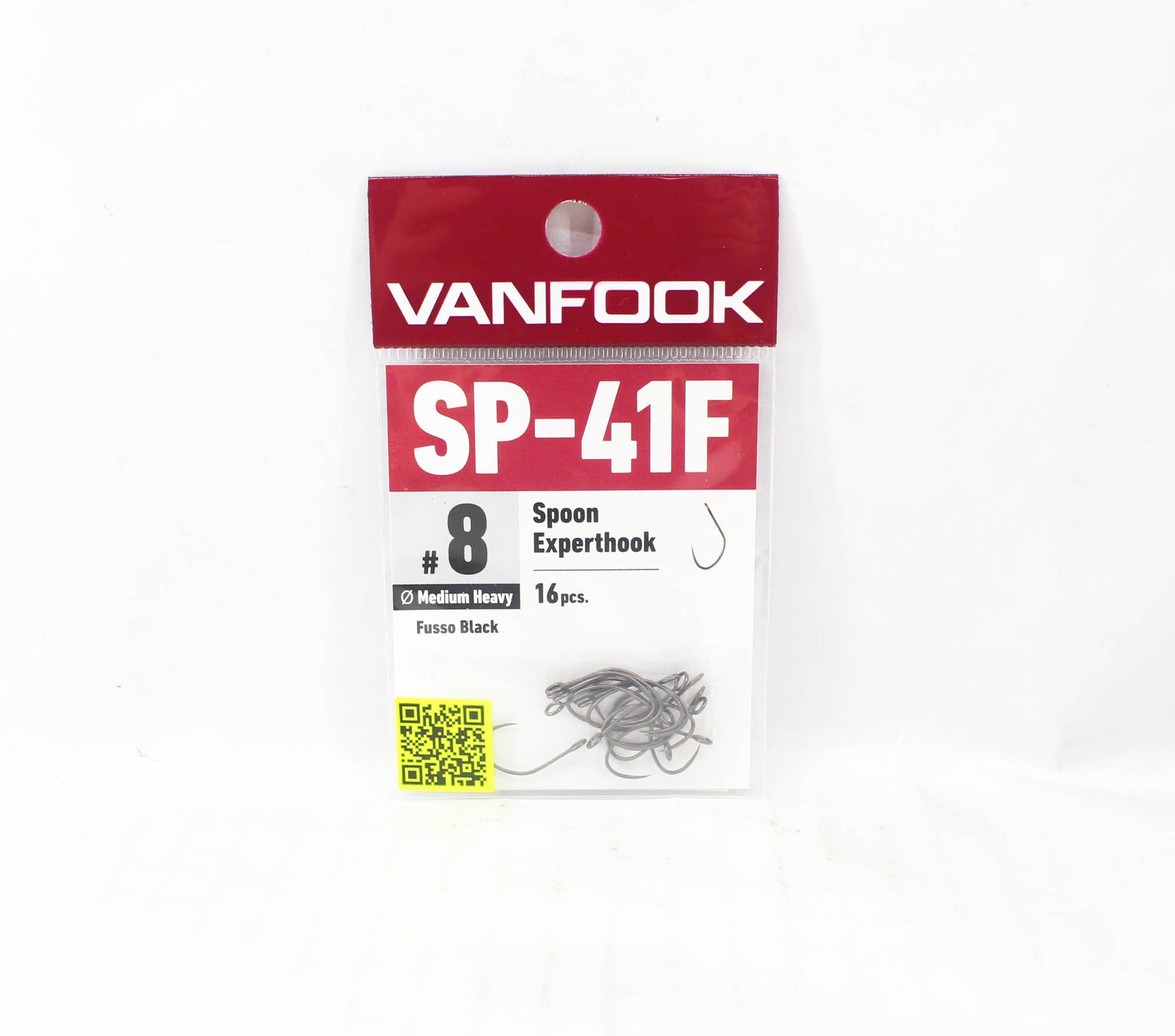 Vanfook SP-41F Spoon Expert Medium Heavy Hook Size 8, 16/pack Black (9030)
