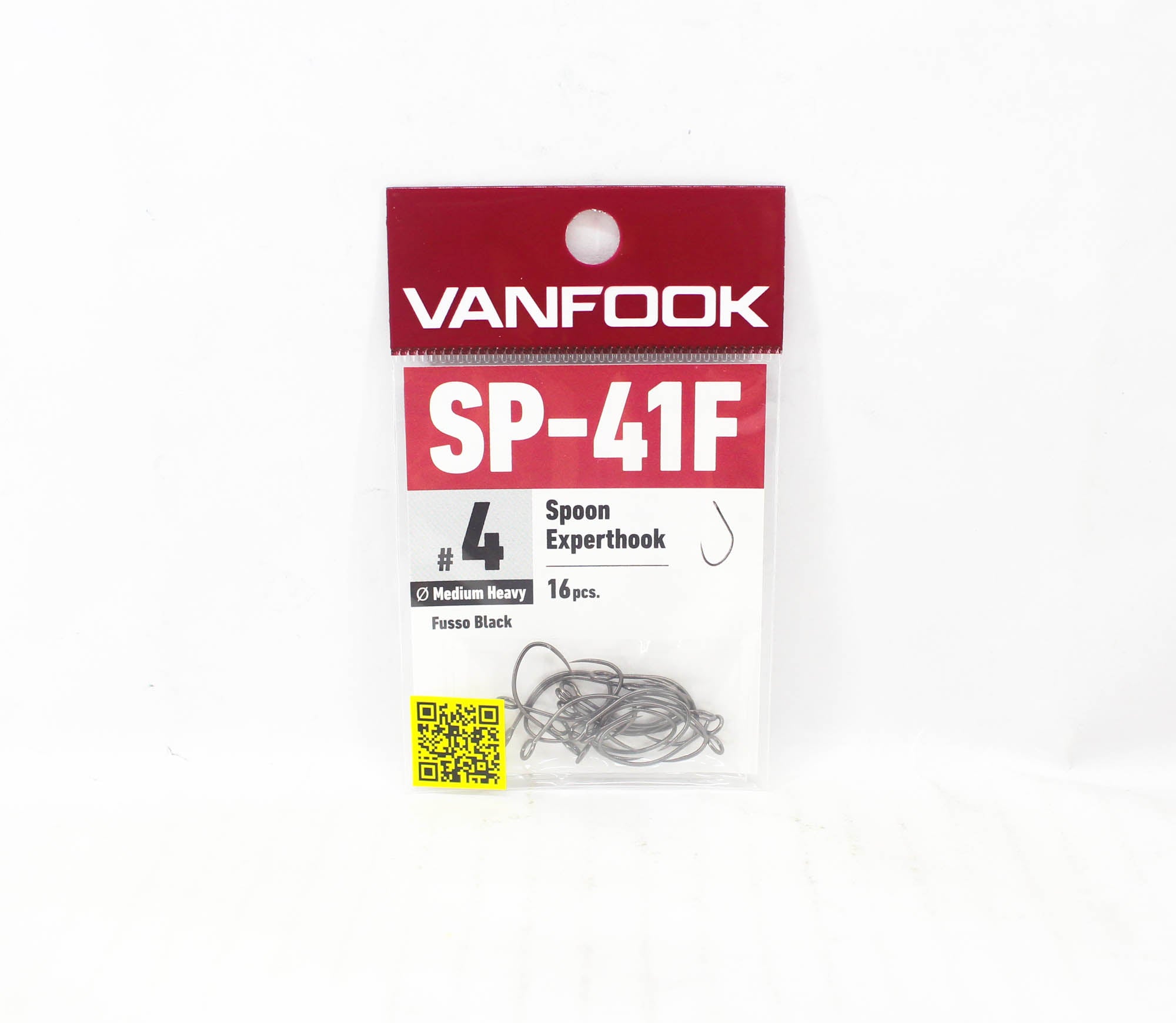 Vanfook SP-41F Spoon Expert Medium Heavy Hook Size 4, 16/pack Black (9054)