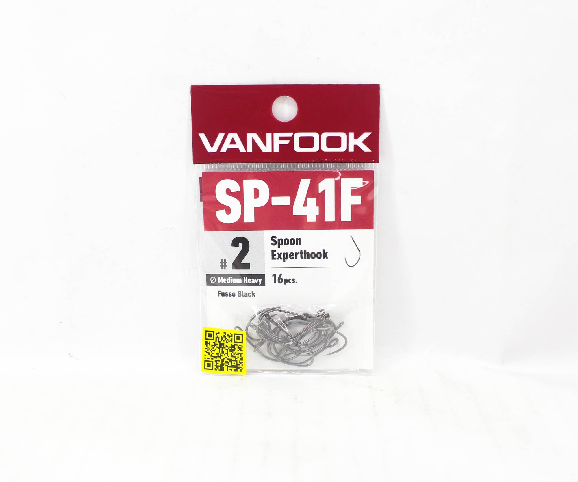 Vanfook SP-41F Spoon Expert Medium Heavy Hook Size 2, 16/pack Black (9061)