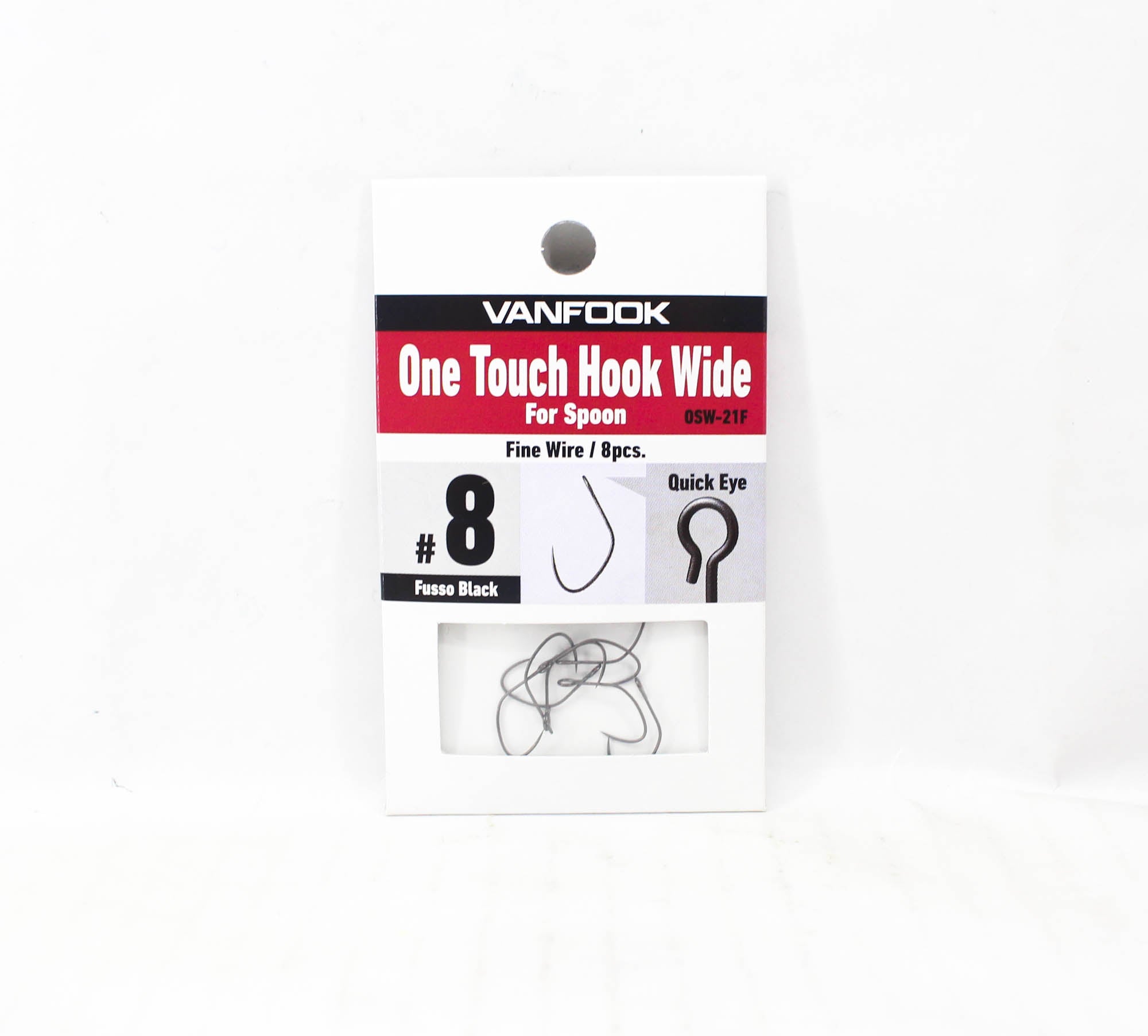 Vanfook OSW-21F One Touch Spoon Wide Hook Size 8 Black (9351)