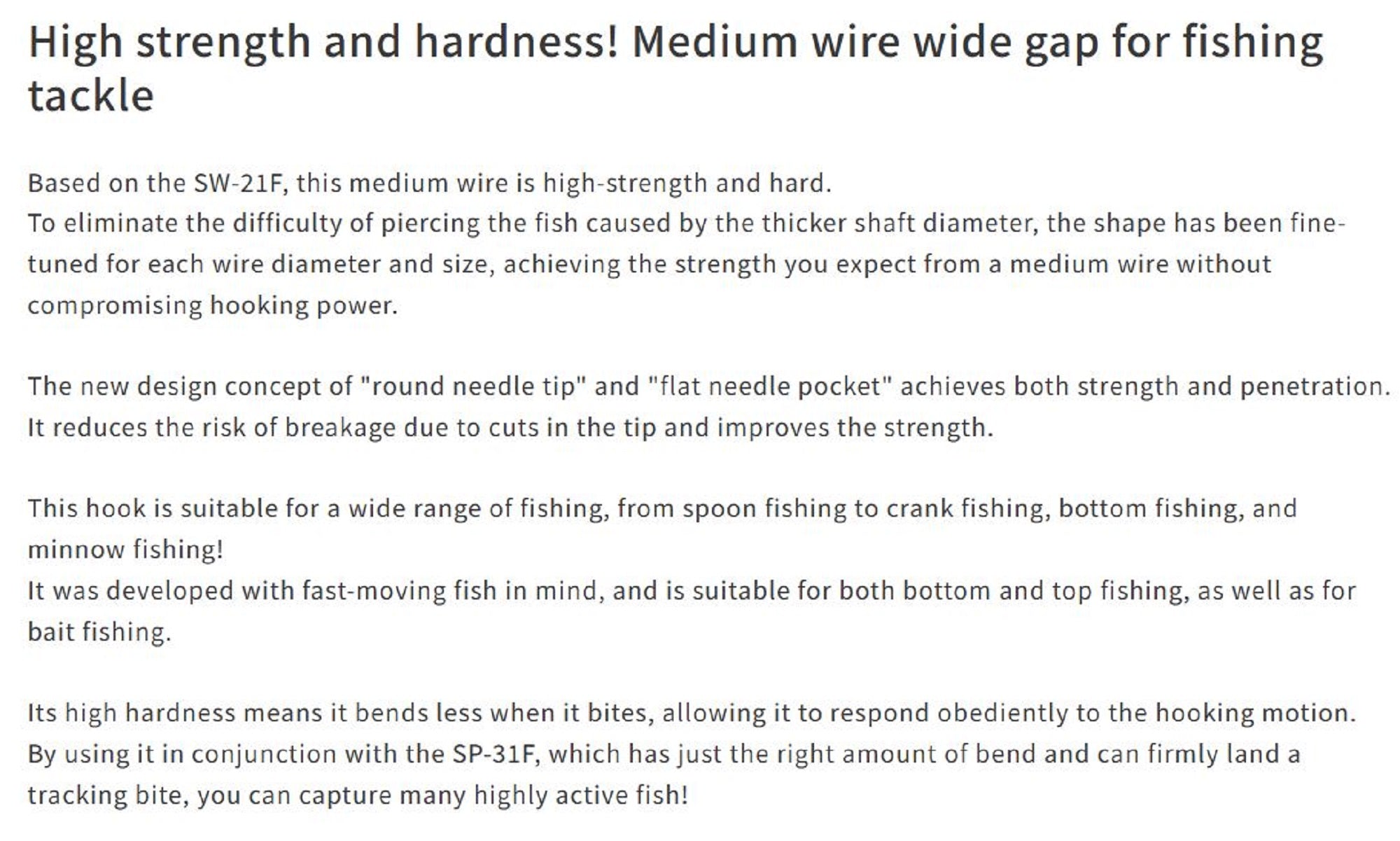 Vanfook SW-31F Spoon Expert Wide Hook Size 6, 16/pack Black (0432)