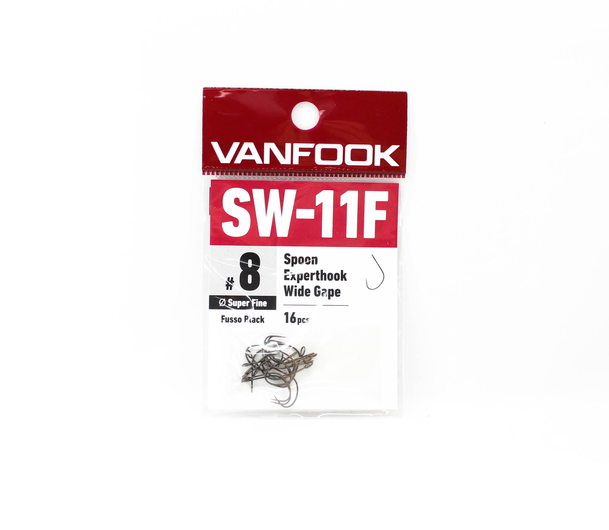 Vanfook SW-11F Spoon Expert Wide Hook Size 7, 16/pack Black (0517)