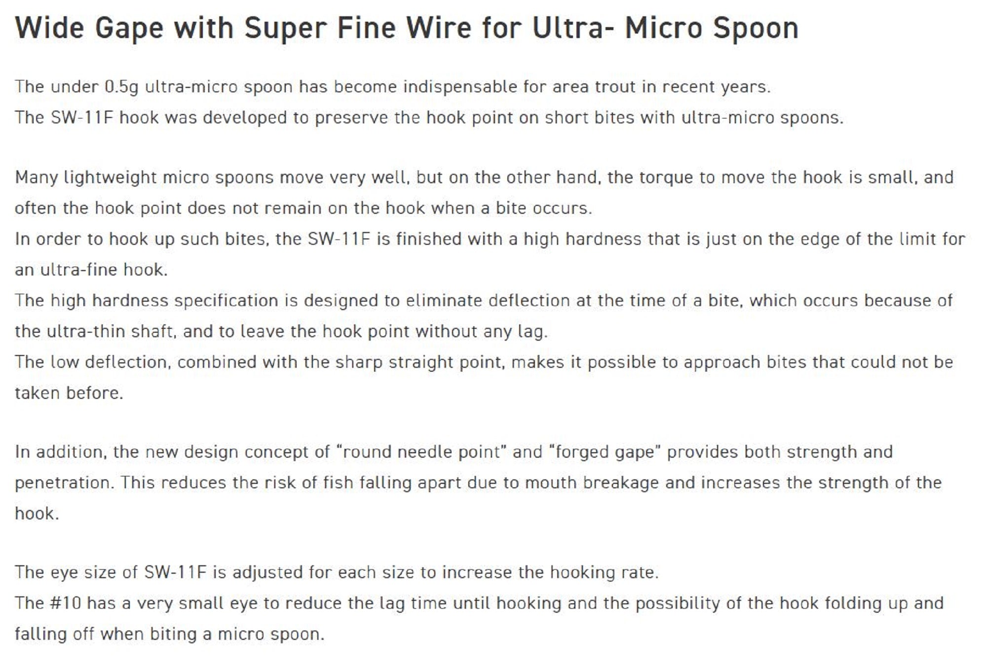 Vanfook SW-11F Spoon Expert Wide Hook Size 7, 16/pack Black (0517)
