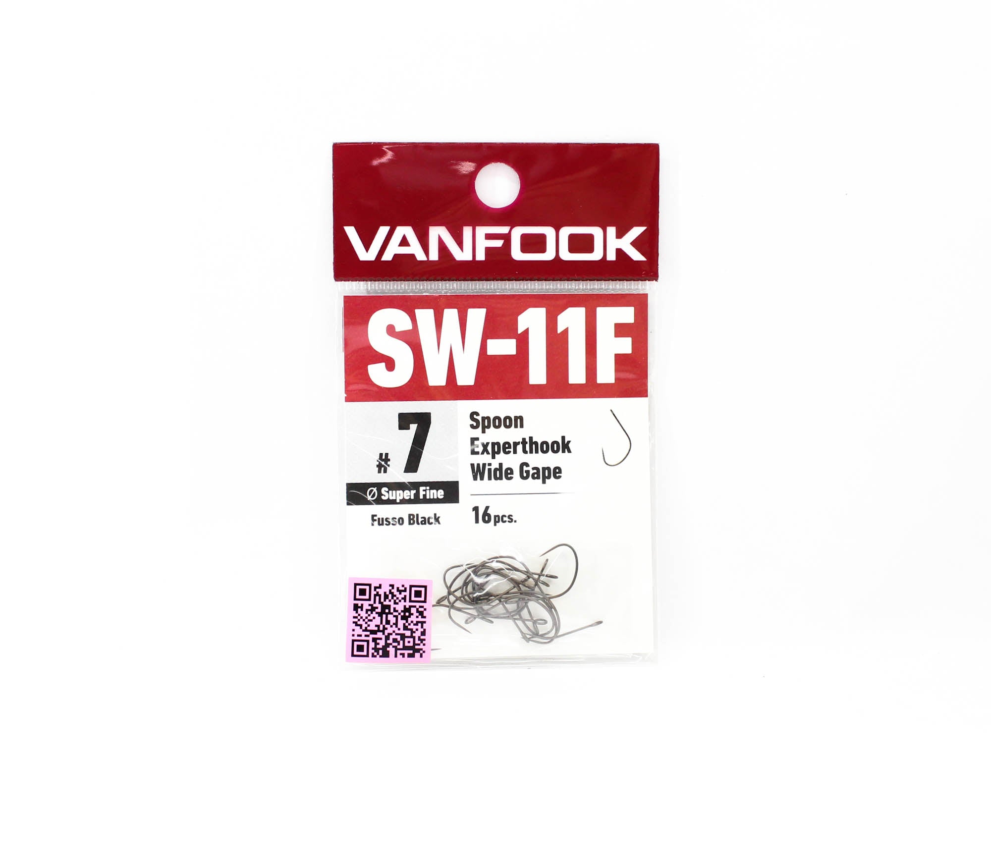 Vanfook SW-11F Spoon Expert Wide Hook Size 10, 16/pack Black (0524)