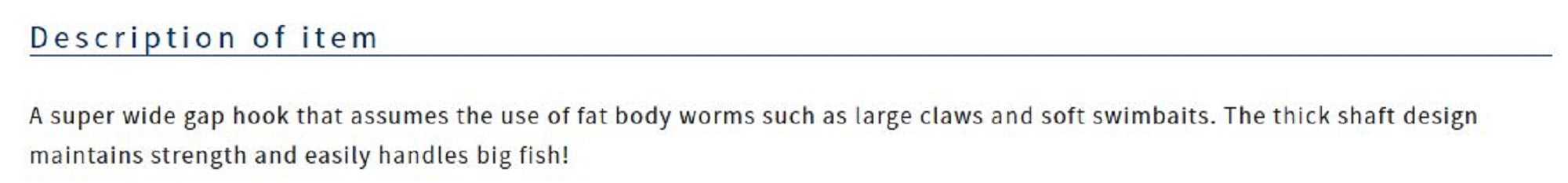 Owner TL-55 55130 Twist Lock Beast Worm Hook Size 4/0 (0149)