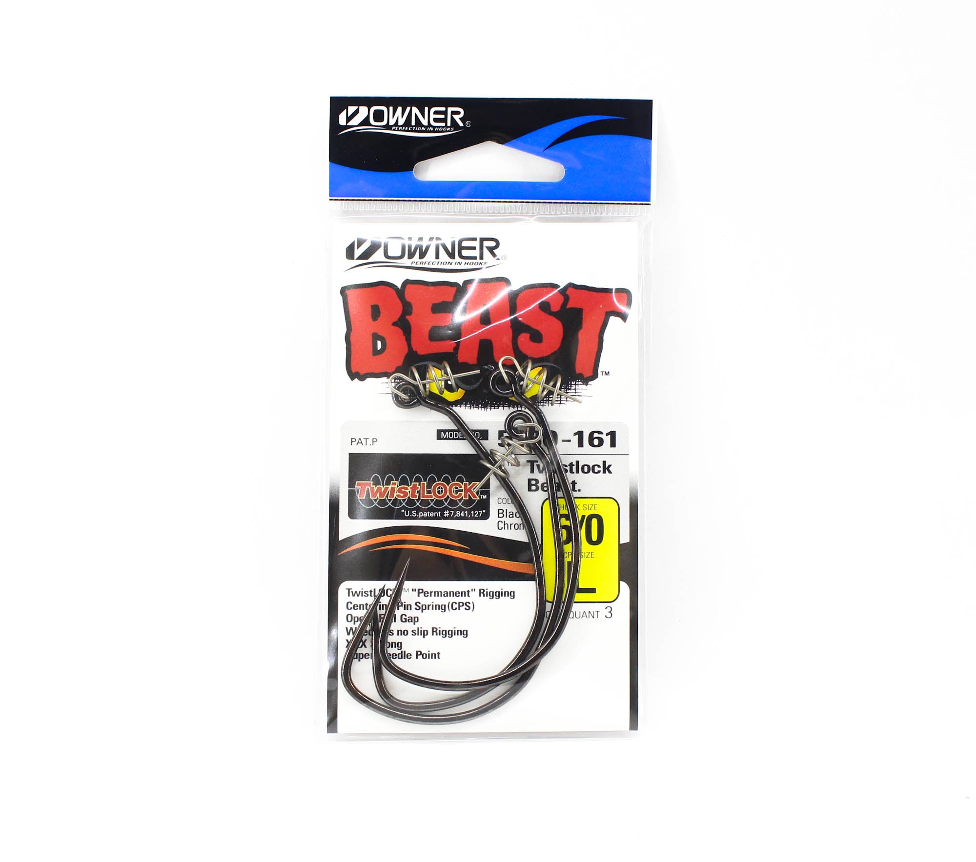 Owner TL-55 55130 Twist Lock Beast Worm Hook Size 6/0 (0156)