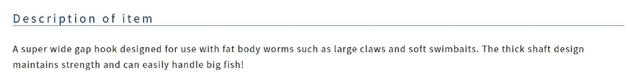 Owner TL-55 55130 Twist Lock Beast Worm Hook Size 12/0 (0187)