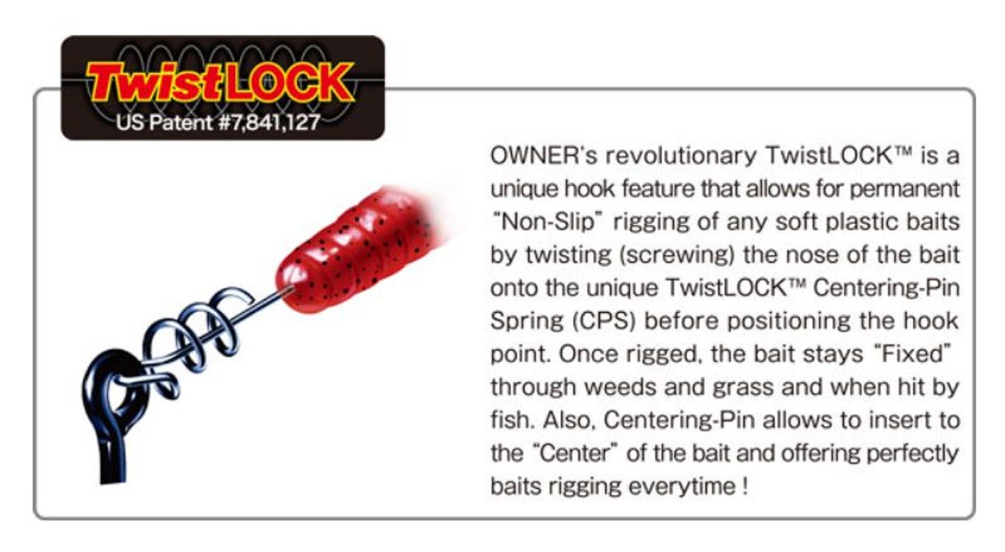 Owner 5130W Worm Hook Beast Twistlock Weedless Weighted 3/4 oz 12/0 (0231)