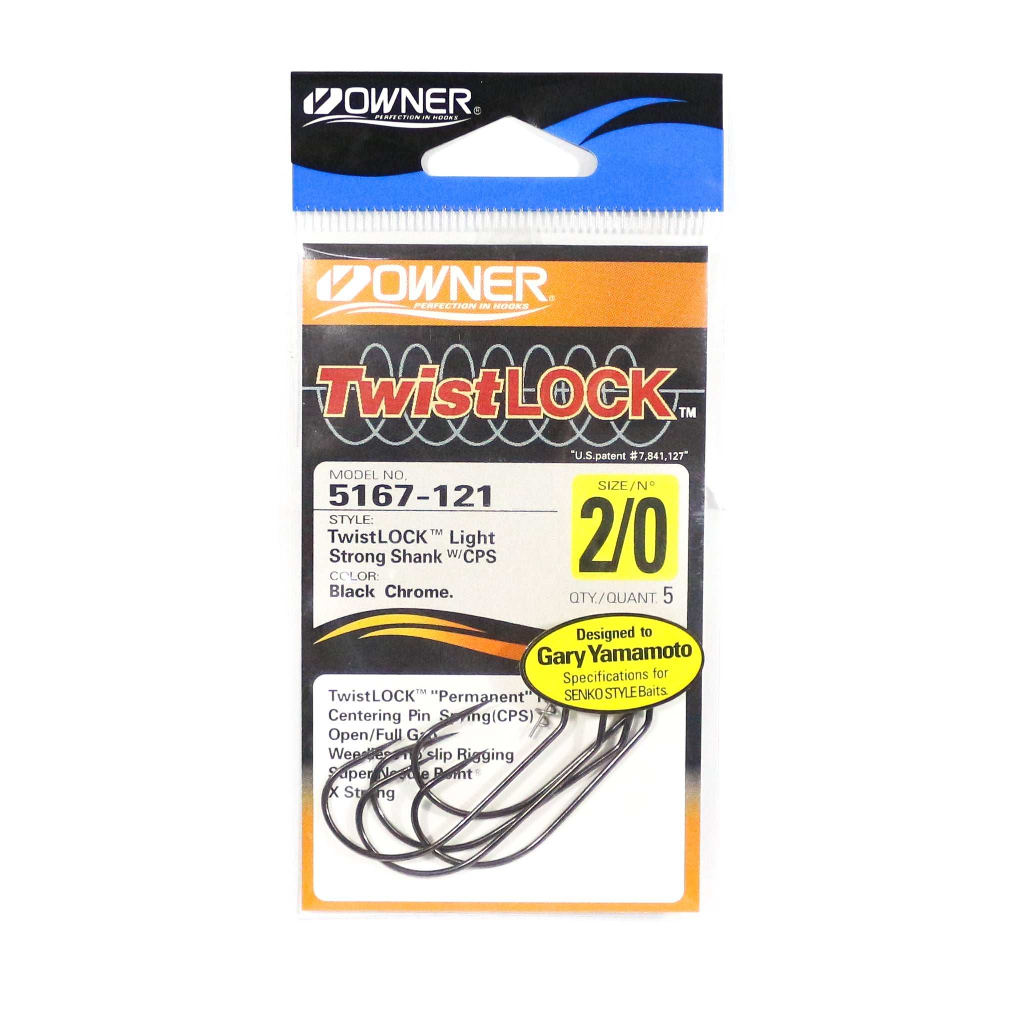 Owner 5167 Twist Lock Light Worm Hook Size 2/0 (0859)