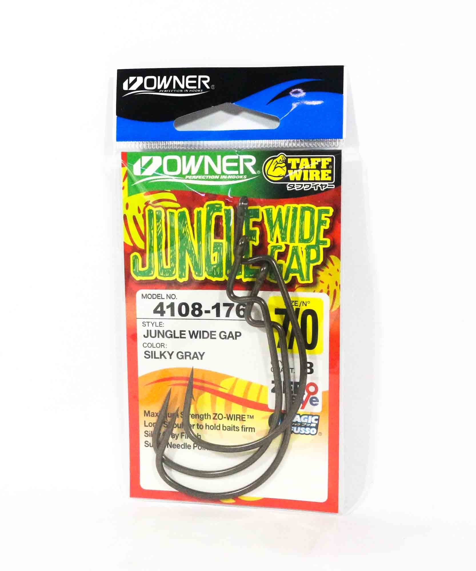 Owner 54108 Jungle Wide Gap Worm Hook Size 7/0 (8107)