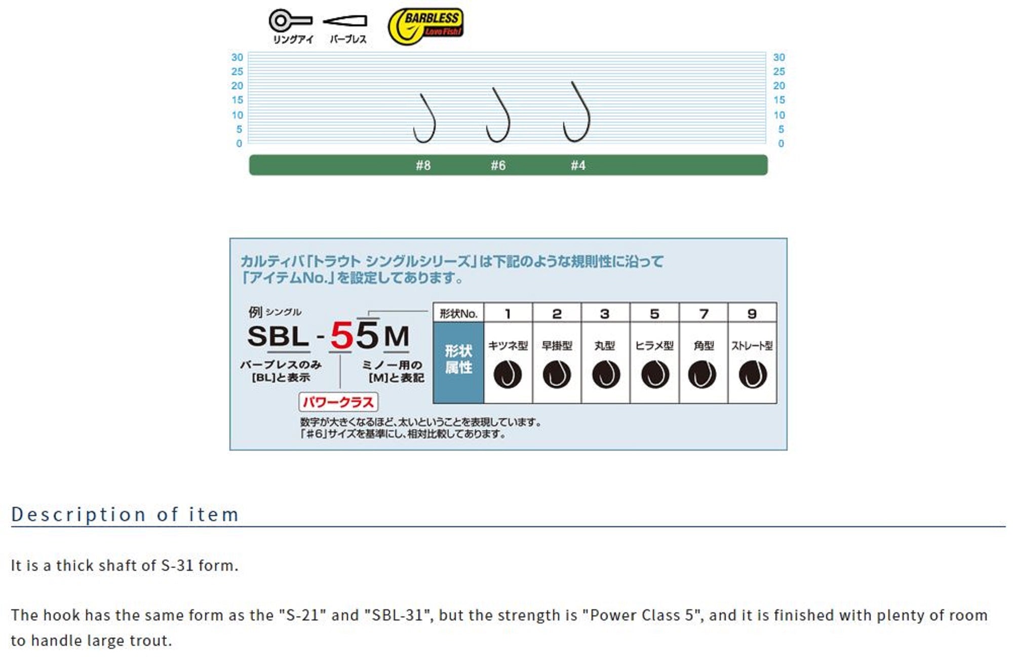 Owner SBL-51 Single Hook for Spoon Barbless Size 8 (4762)