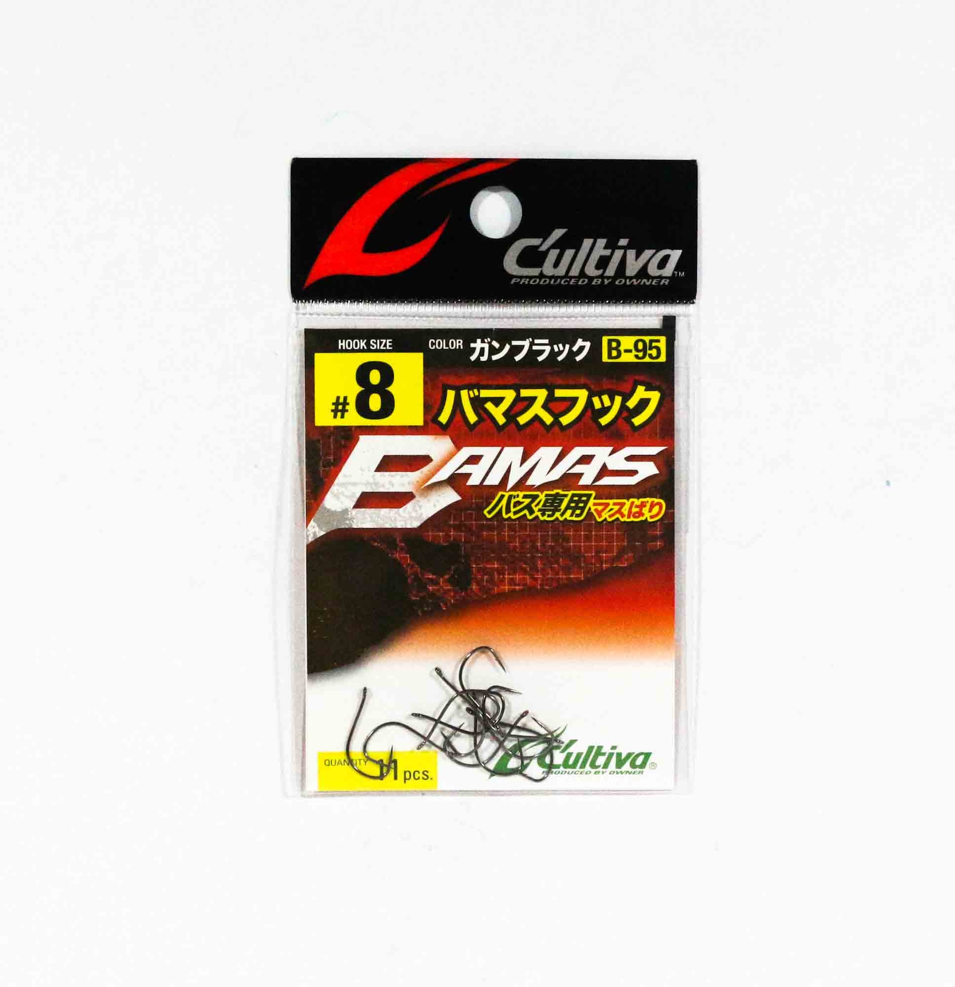 Owner B-95 Worm Hook Bamas Wacky Size 8 (6214)