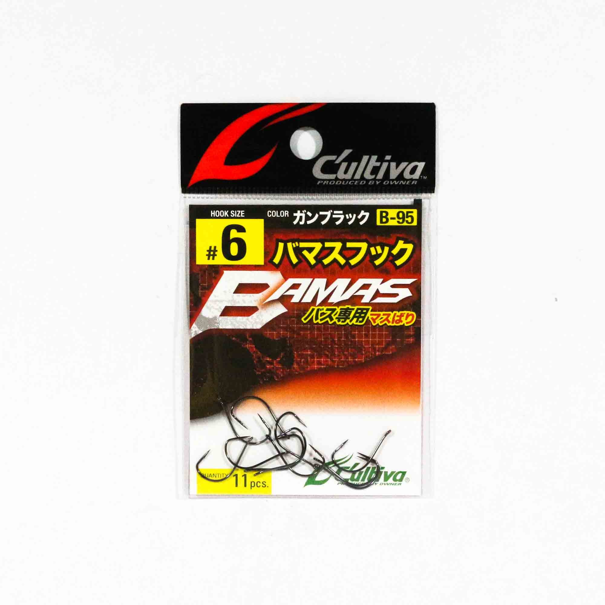 Owner B-95 Worm Hook Bamas Wacky Size 6 (6238)