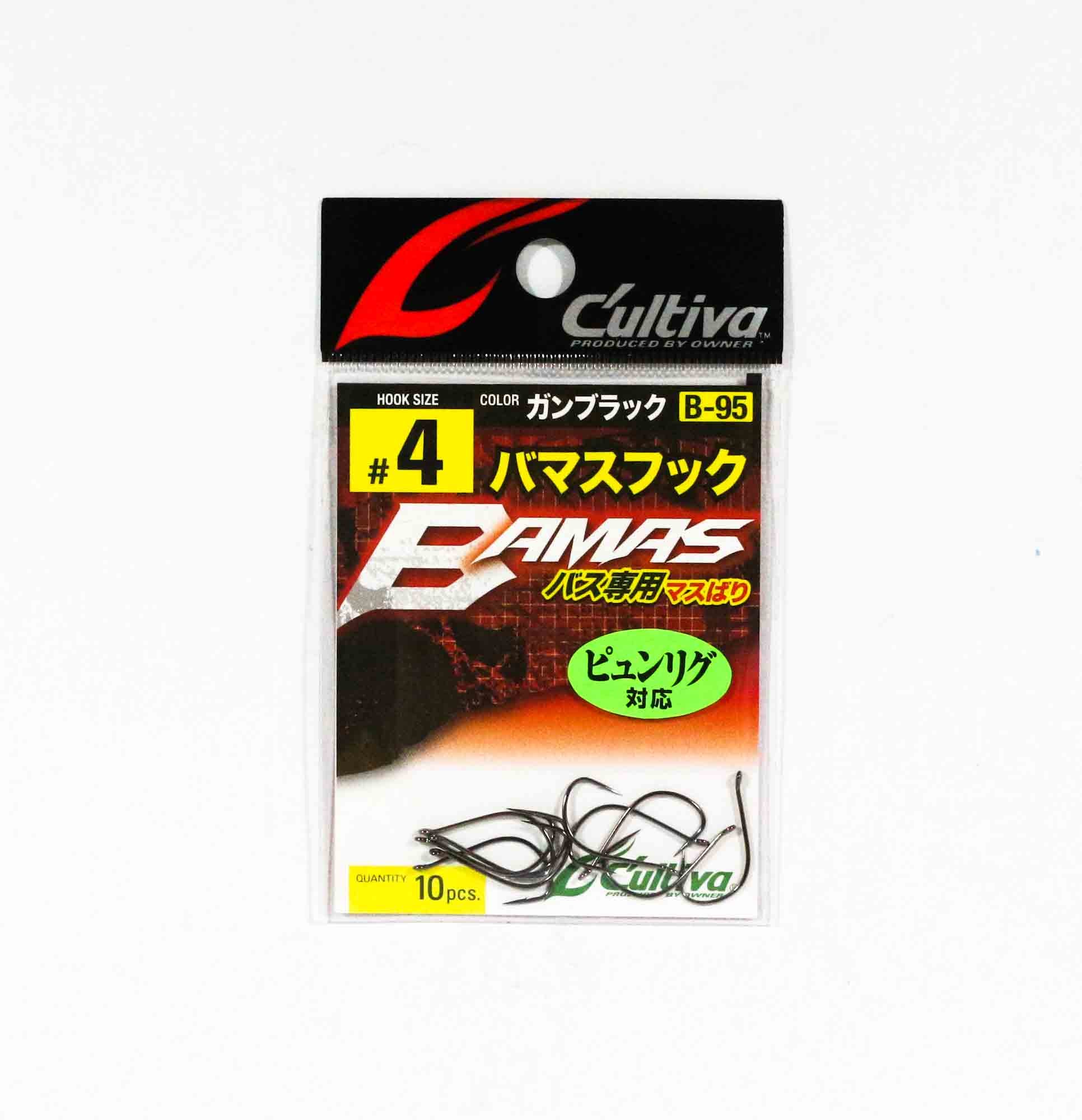Owner B-95 Worm Hook Bamas Wacky Size 4 (6245)