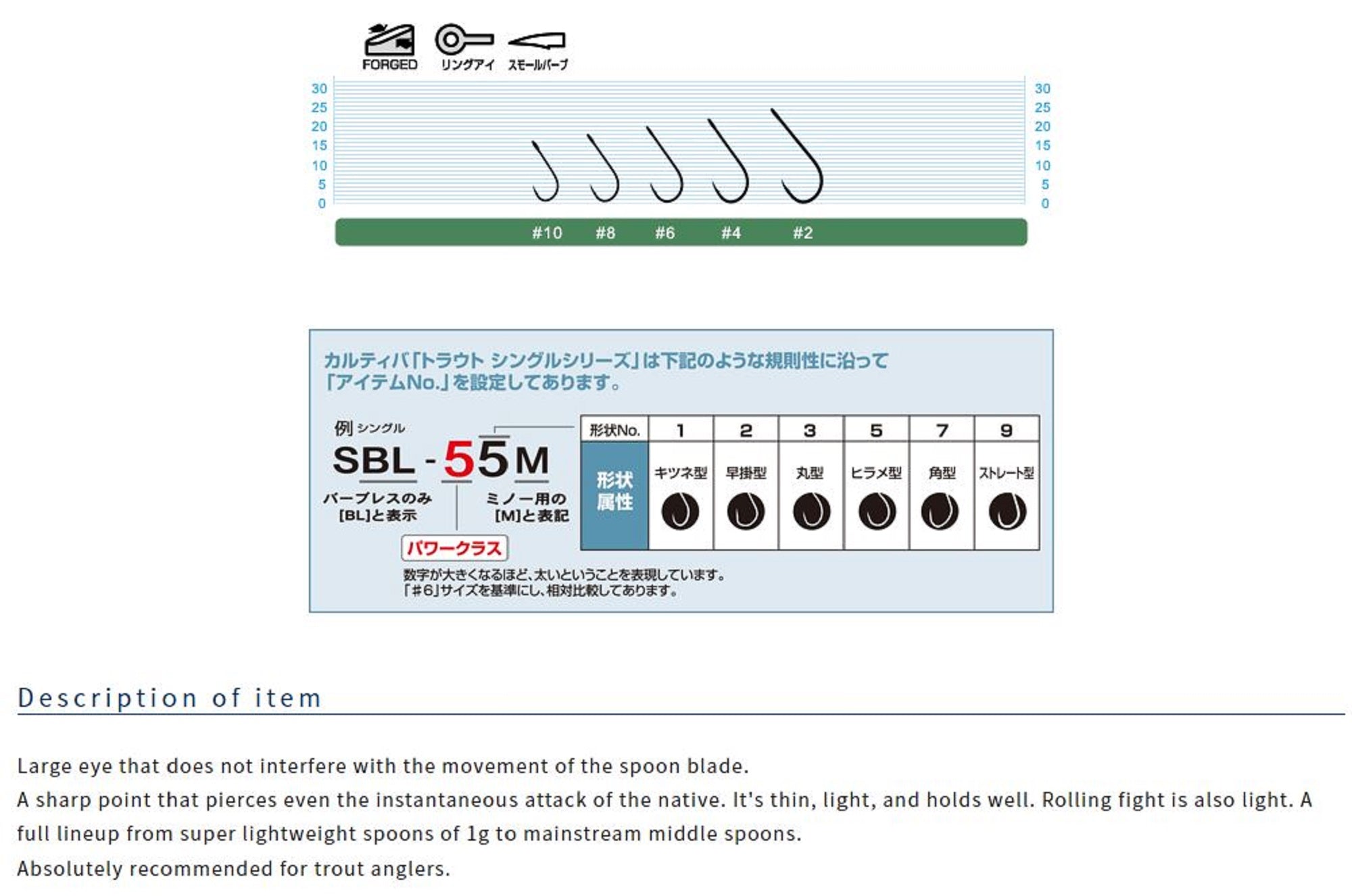 Owner S-59 Single Hook for Spoon Size 6 (9147)