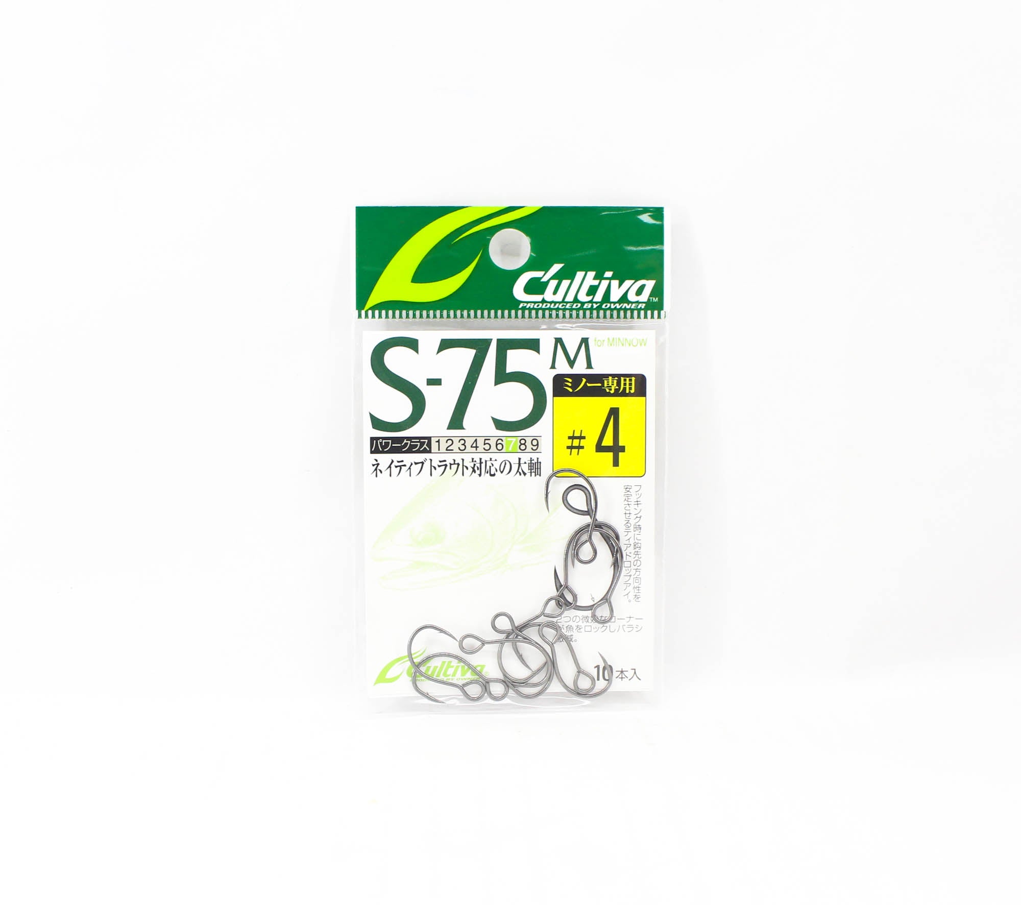 Owner S-75M Plugging Single Hook for Lure Size 4 (9420)