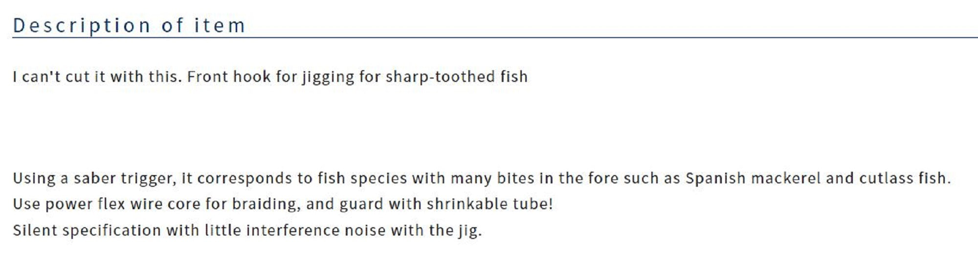 Owner WF-21 Power Flex Wire Core Rigged Assist Hook Size L (0785)