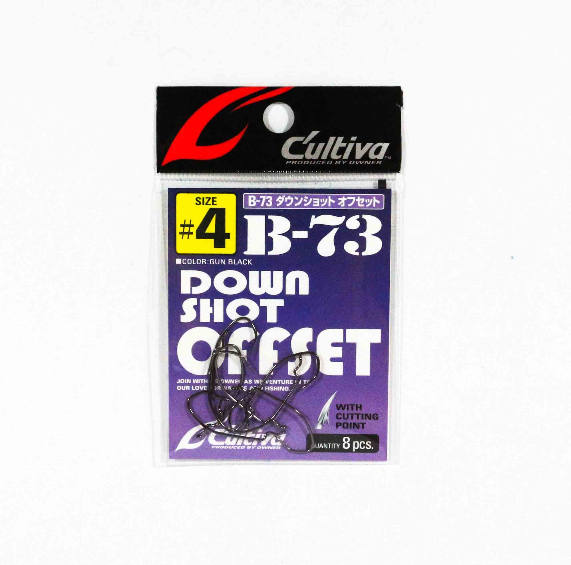 Owner B-73 Worm Hook Down Shot Offset Size 4 (1126)