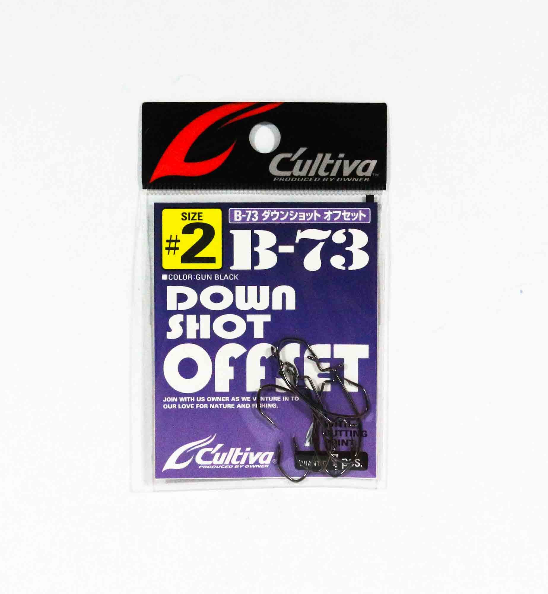 Owner B-73 Worm Hook Down Shot Offset Size 2 (1133)