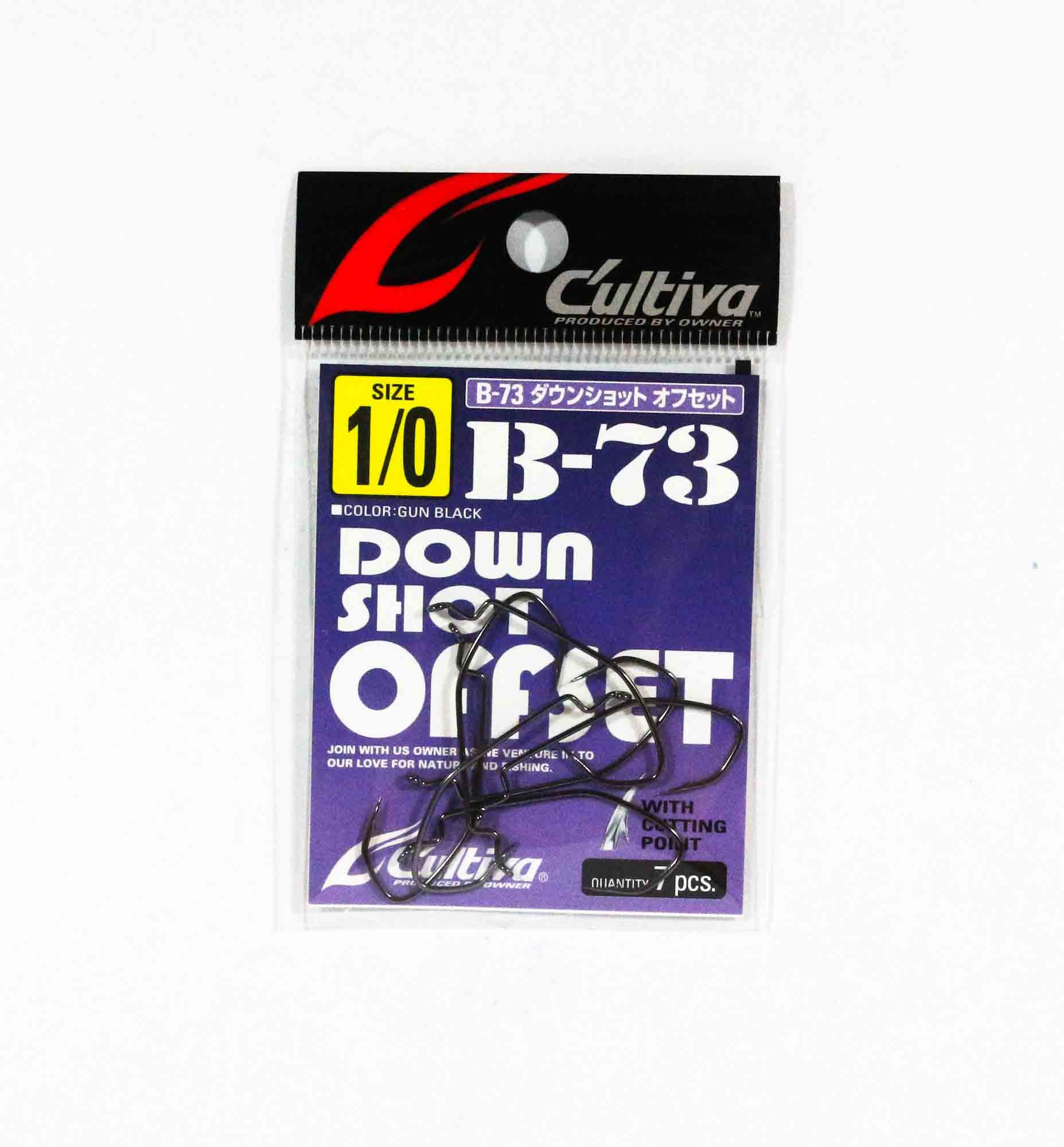 Owner B-73 Worm Hook Down Shot Offset Size 1/0 (1164)