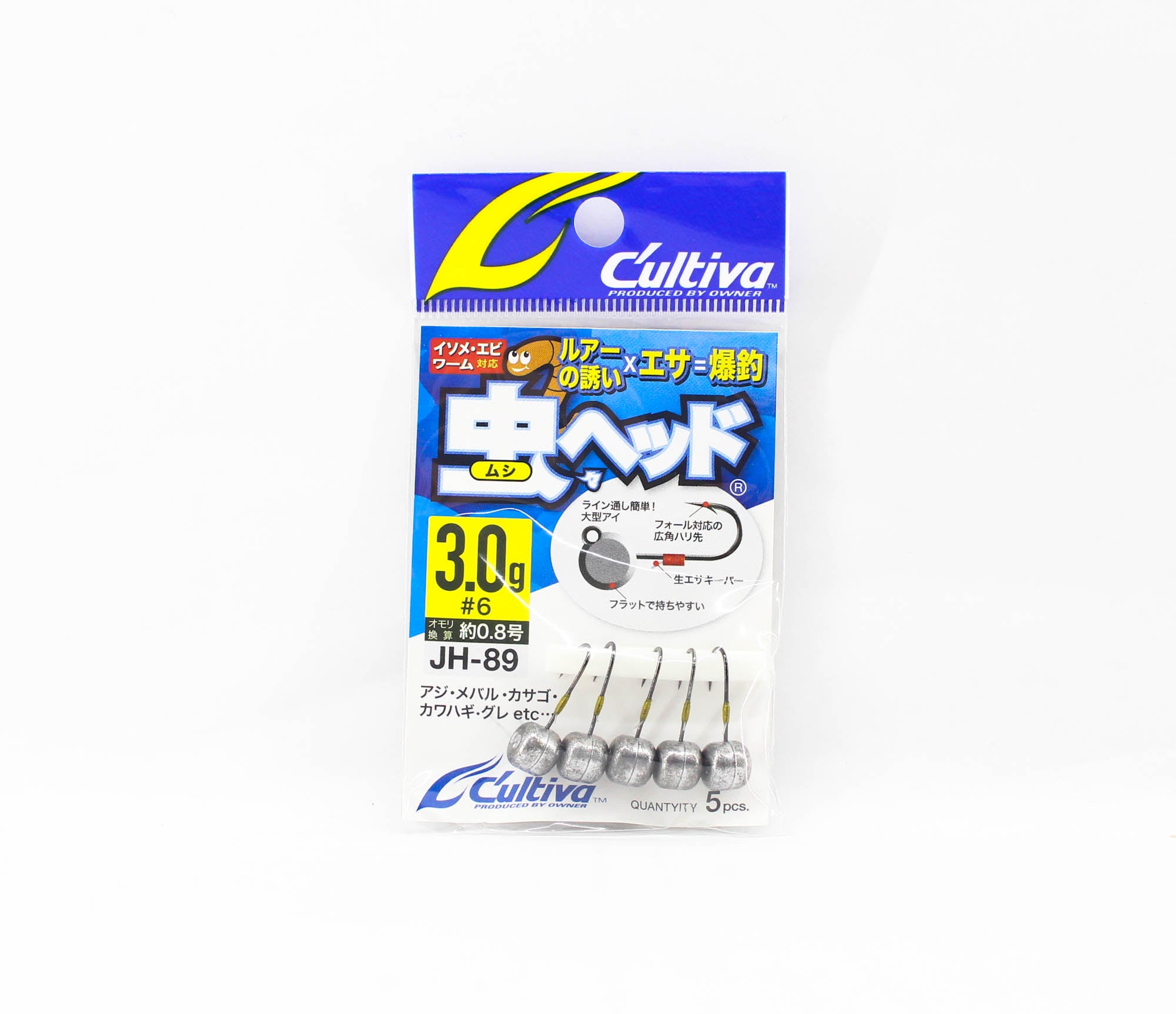 Owner JH-89 Jig Head Bug Head 3 grams Size 6 (8781)