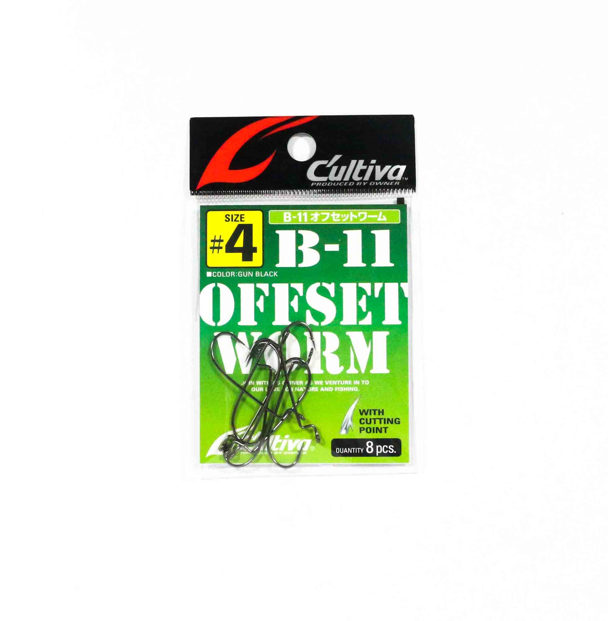 Owner B-11 Worm Hook Offset Size 4 (9986)
