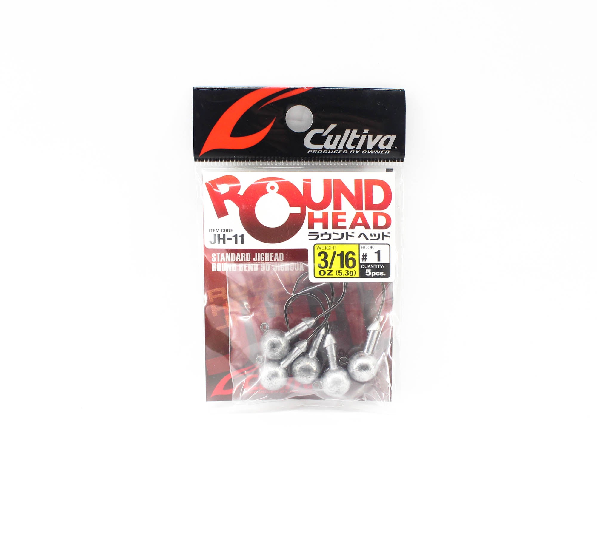 Owner JH-11 Jig Head Round Bend 3/16 oz Size 1 (1538)