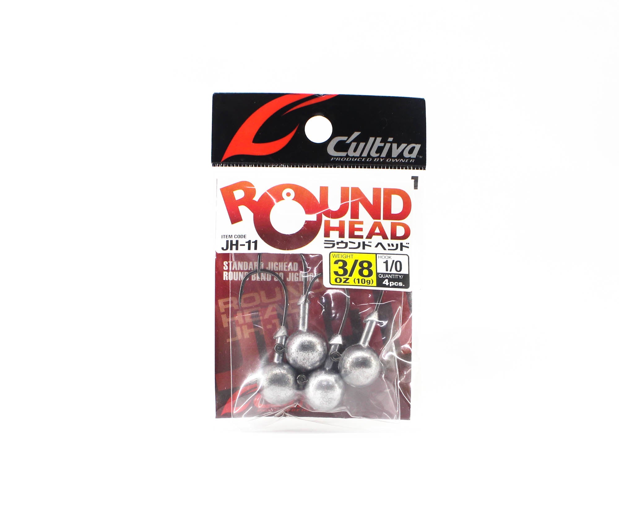 Owner JH-11 Jig Head Round Bend 3/8 oz Size 1/0 (1569)