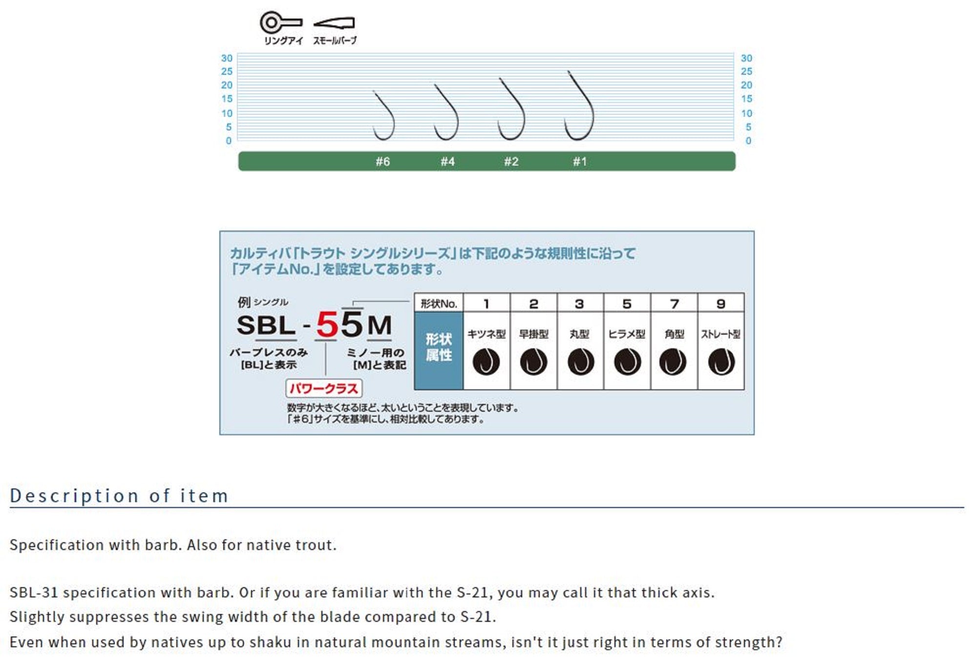 Owner S-31 Single Hook for Spoon Size 4 (9428)