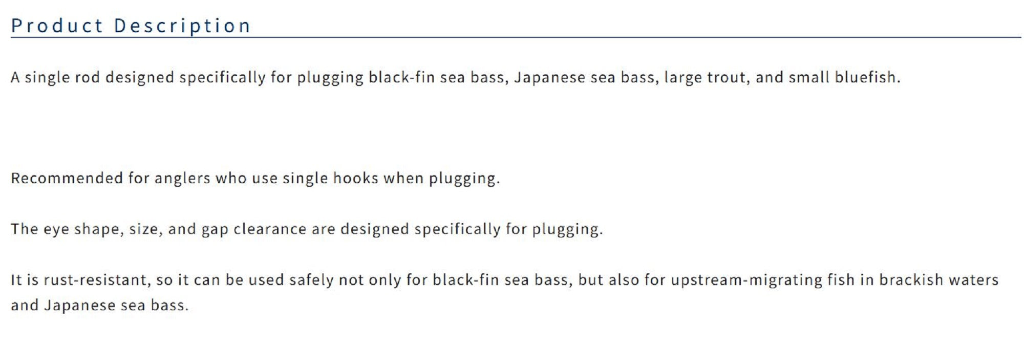 Owner S-125M Plugging Single Hook for Lure Size 3/0 (4568)