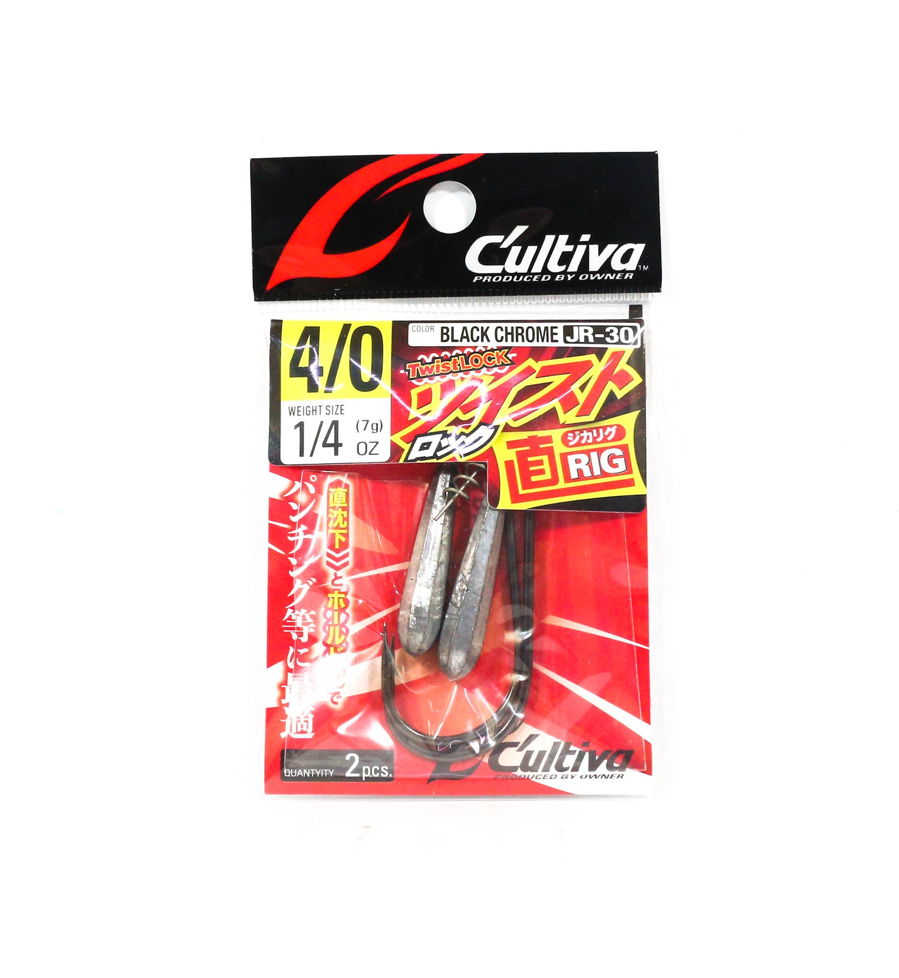 Owner JR-30 Twist Lock Jig Rig Straight Size 4/0 , 1/4 oz (5480)