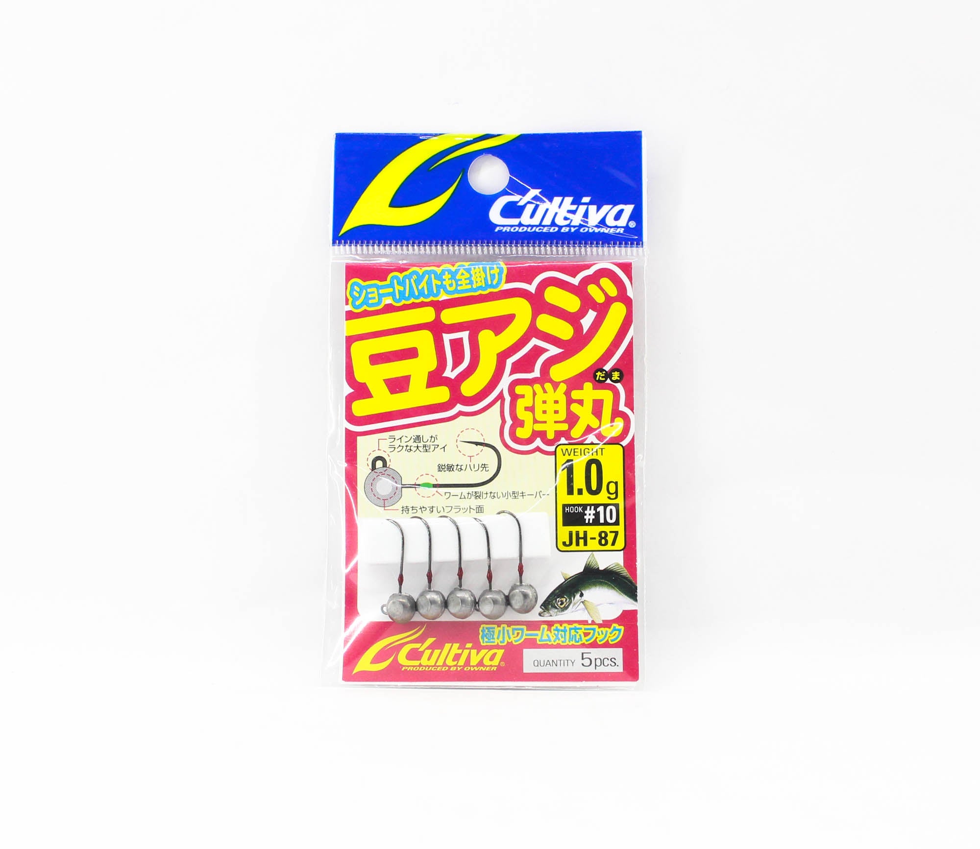 Owner JH-87 Jig Head Bean Bullet 1.0 grams Size 10 (5794)