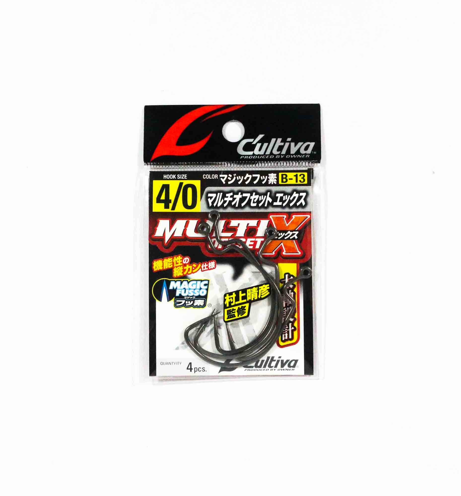 Owner B-13 Worm Hook Multi Offset X Size 4/0 (6876)