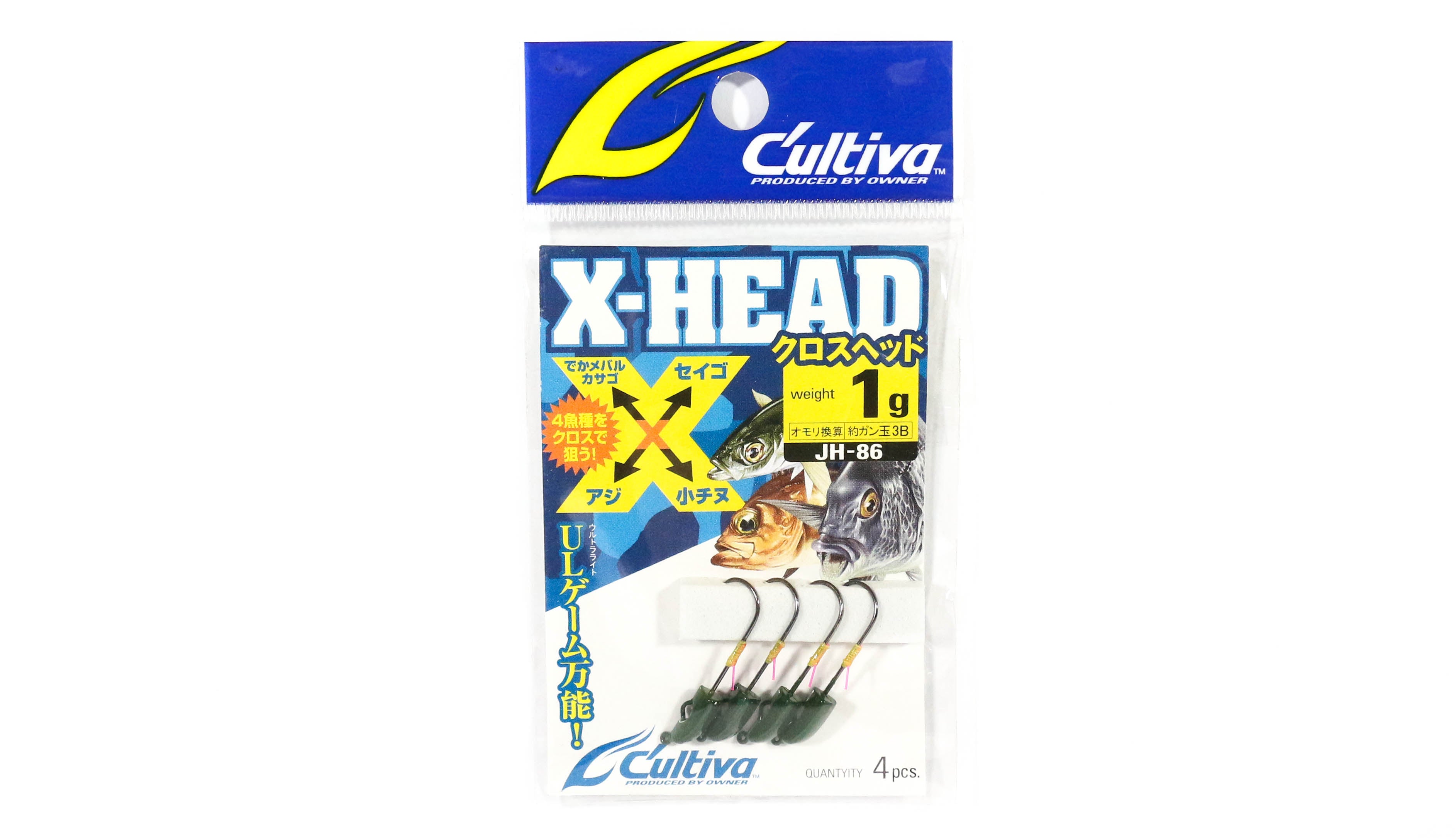 Owner JH-86 Jig Head X-Head 1 grams Size 7 (9693)