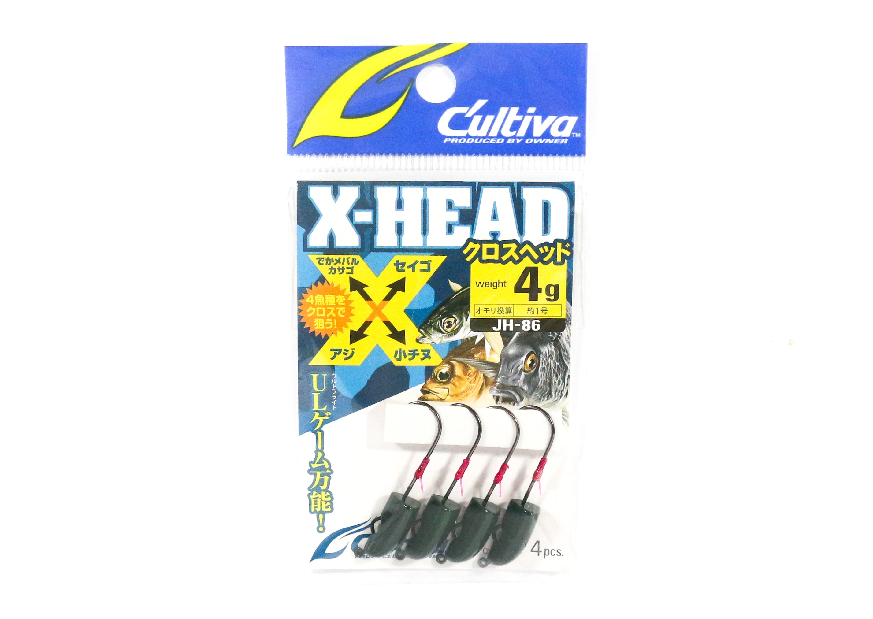 Owner JH-86 Jig Head X-Head 4 grams Size 4 (9747)
