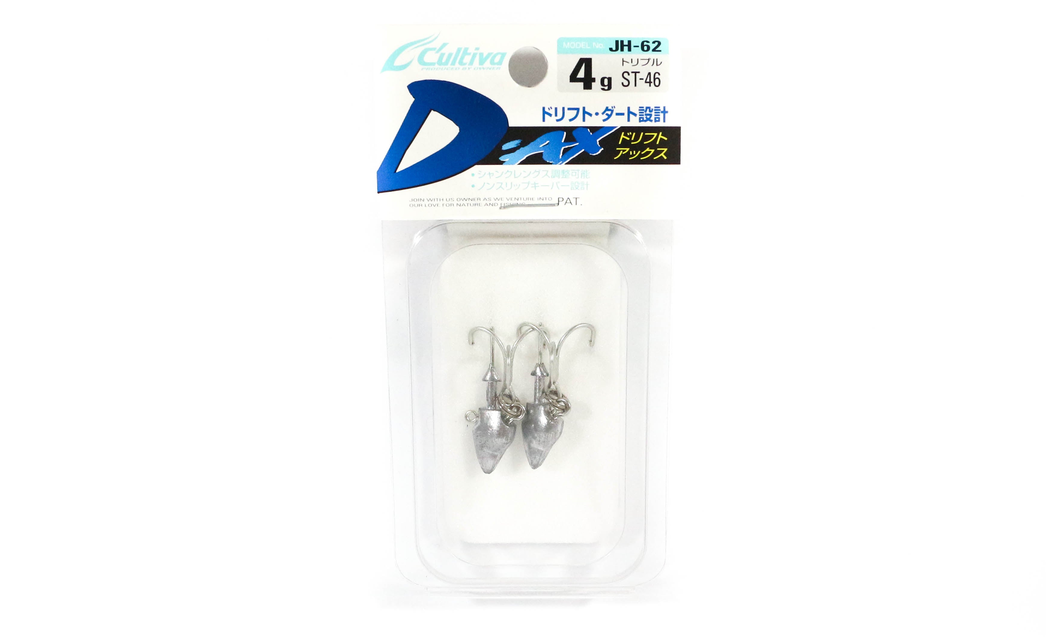 Owner JH-62 Jig Head D. AX ST-46 Treble Hook 4 grams Size 6 (0651)