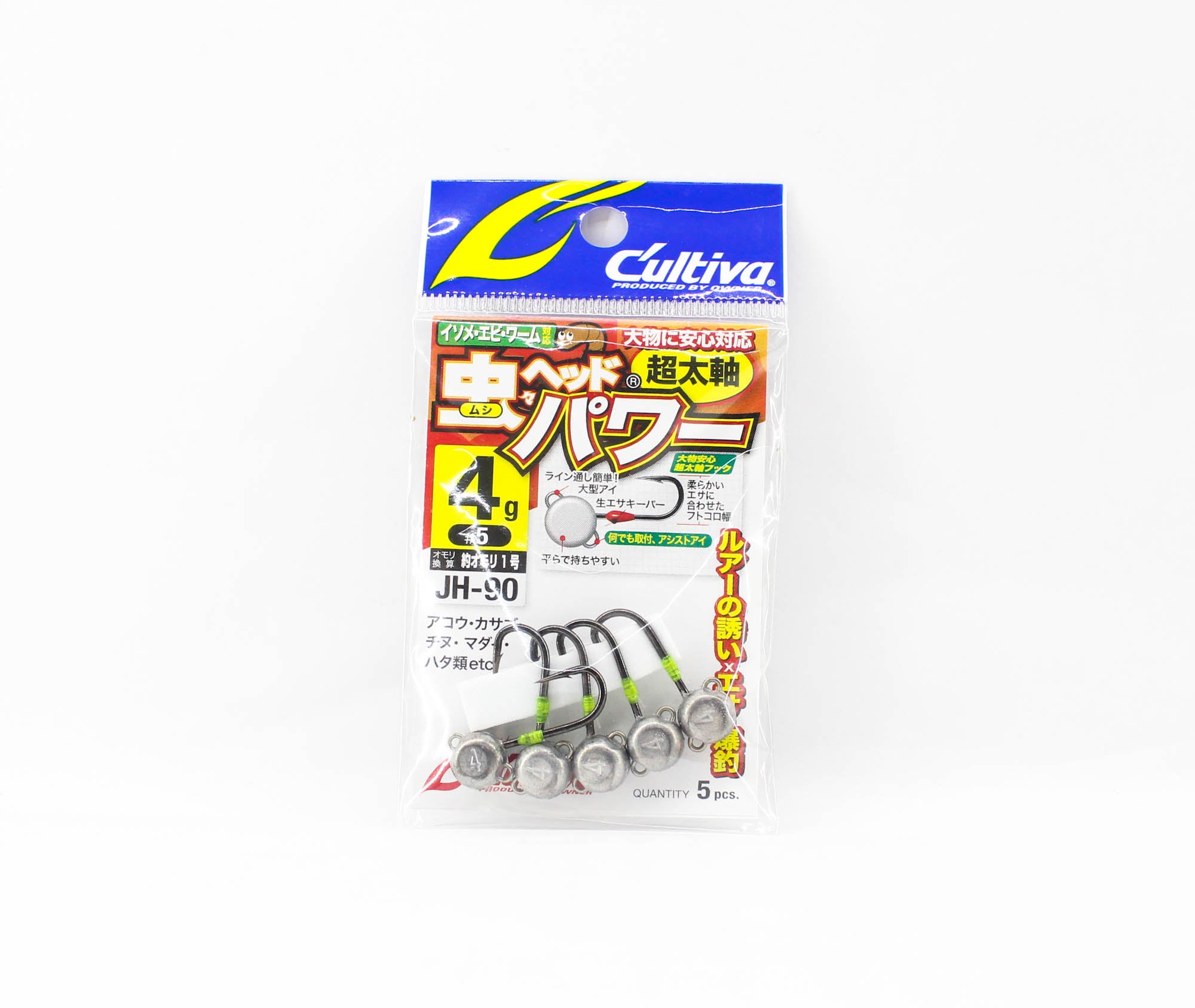 Owner JH-90 Jig Head Bug Head Power 4 grams Size 5 (7858)