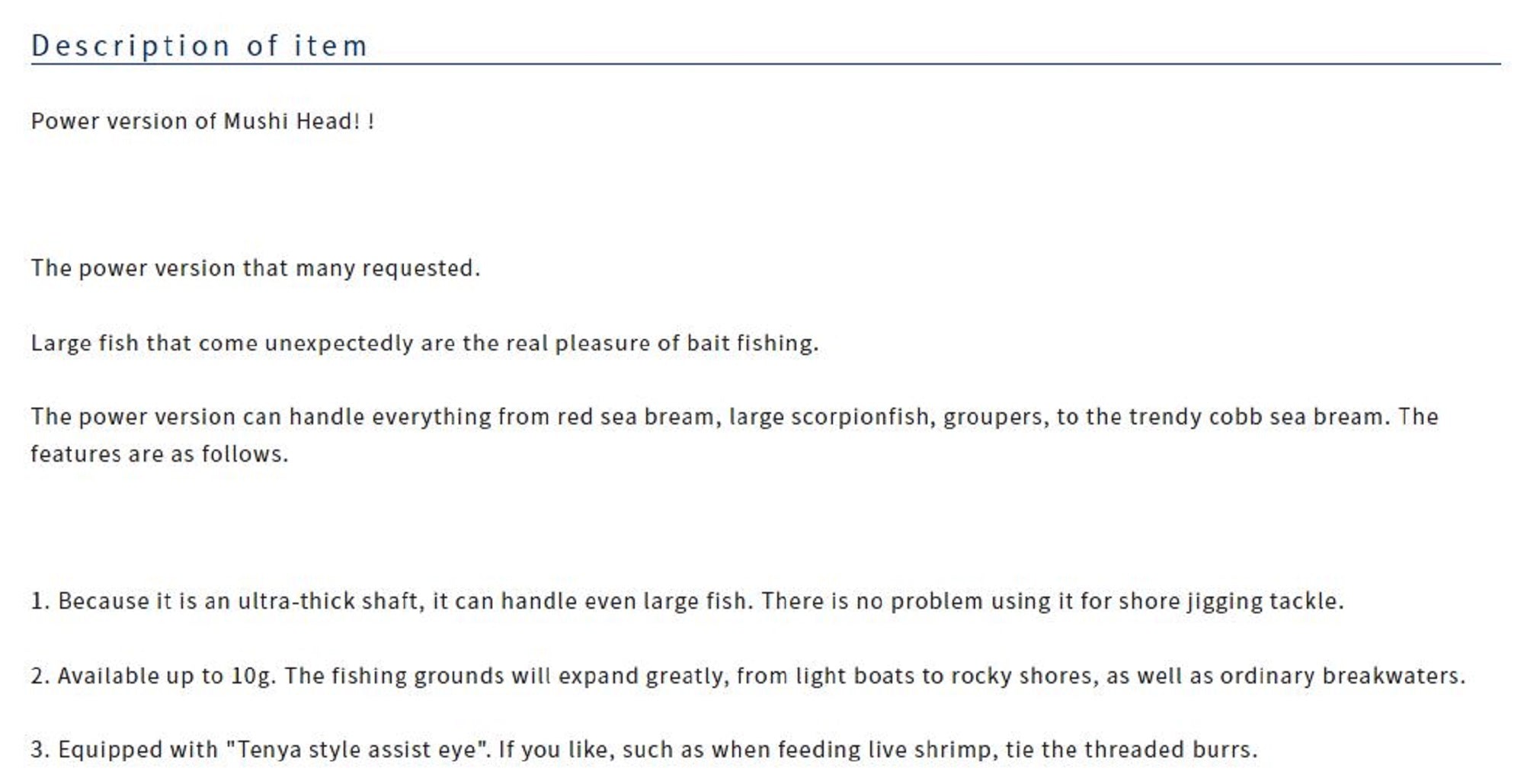 Owner JH-90 Jig Head Bug Head Power 6 grams Size 5 (7865)