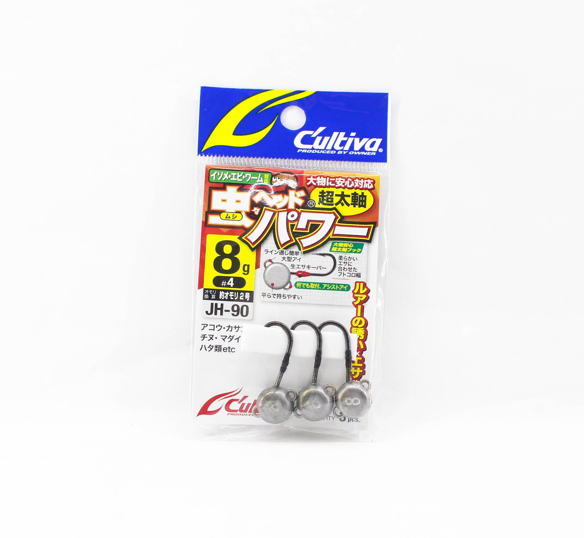 Owner JH-90 Jig Head Bug Head Power 8 grams Size 4 (7889)