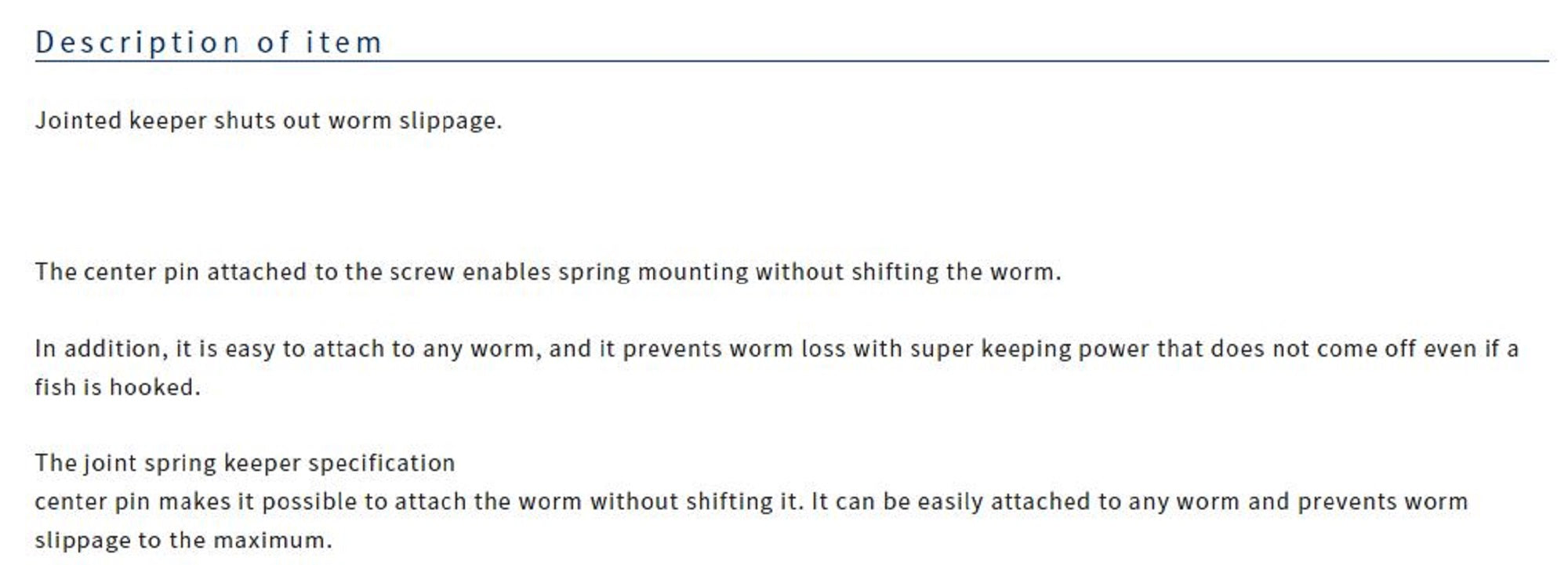 Owner TL-11 Twist Lock Jointed Keeper Worm Hook Size 2/0 (4351)