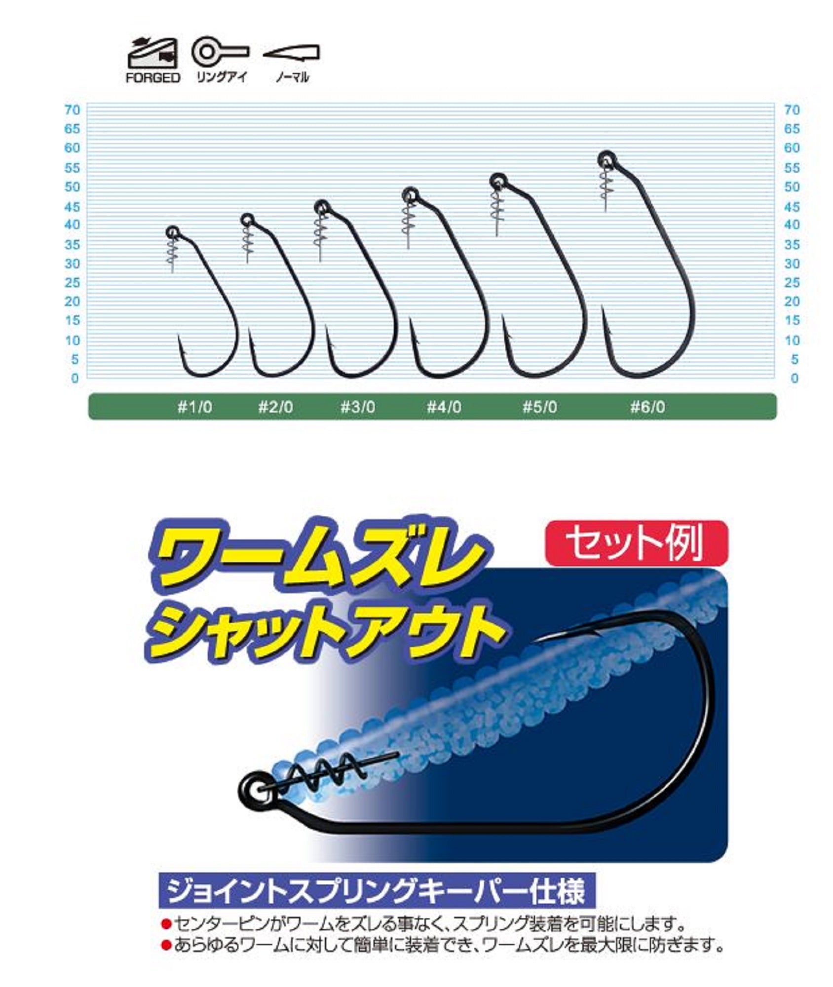 Owner TL-11 Twist Lock Jointed Keeper Worm Hook Size 4/0 (4375)