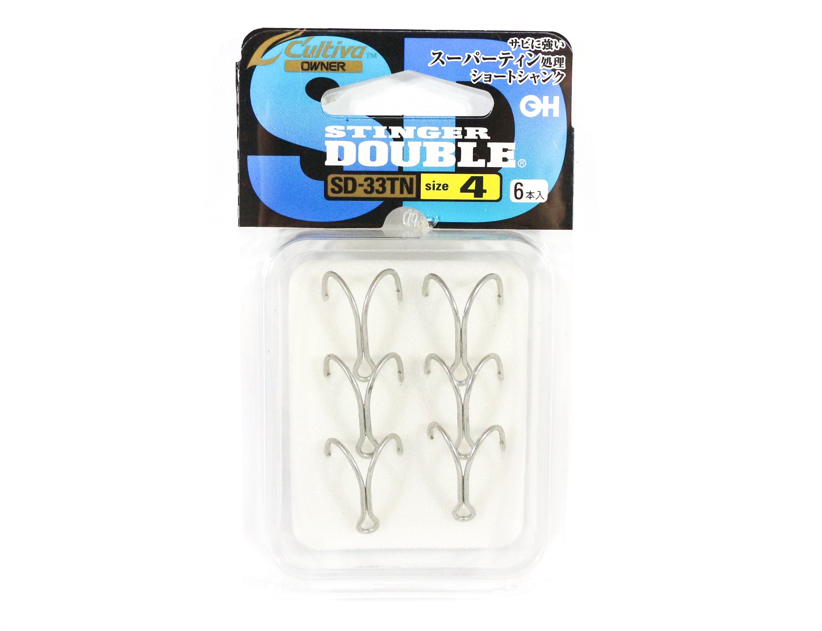 Owner SD-33 TN Double Hook Stinger Size 4 Japan (0341)