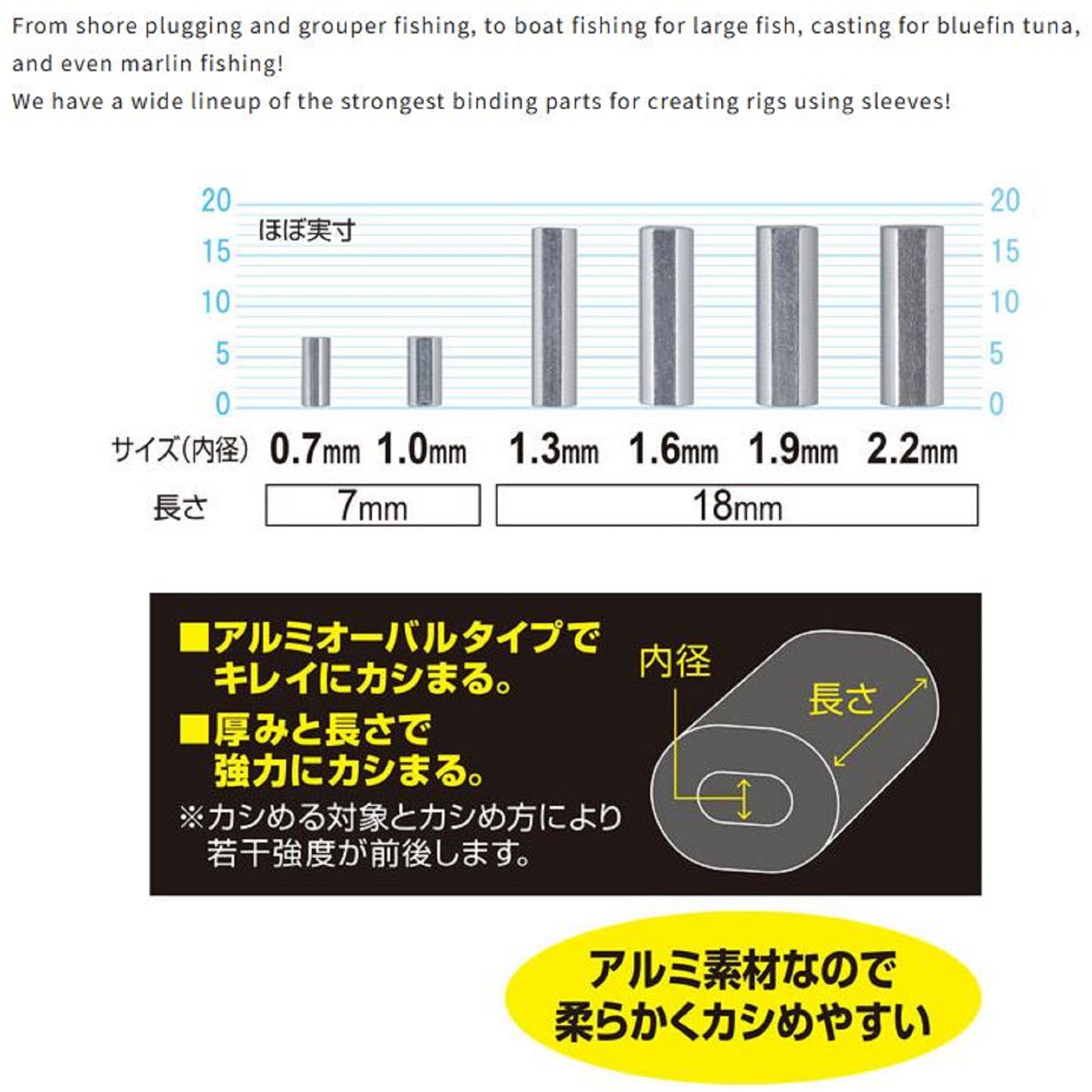 Owner Gokuatsu Power Sleeve Crimp Size 0.7 (0108)