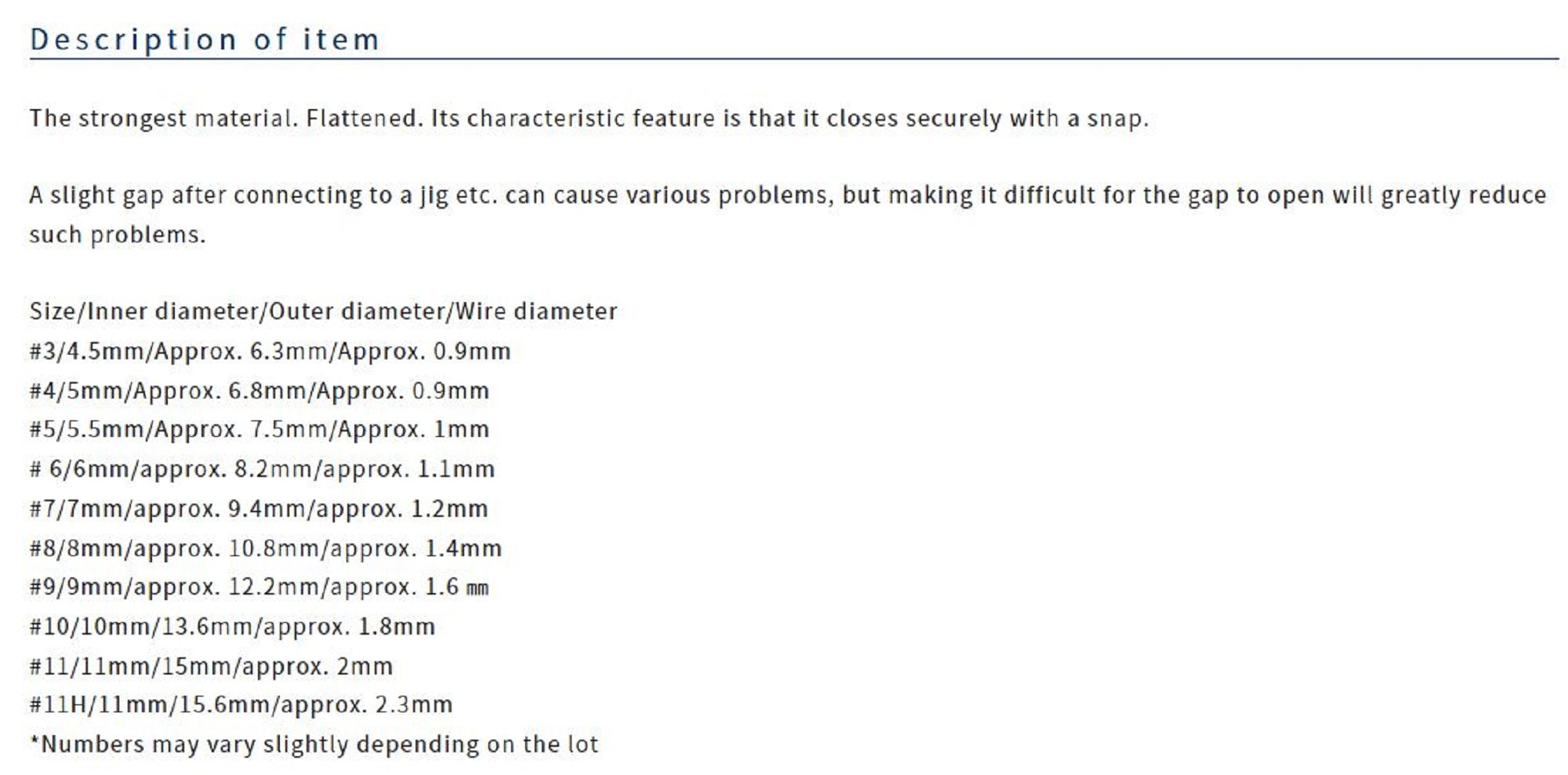 Owner P-12 Hyper Wire Split Rings Size 8 (1730)