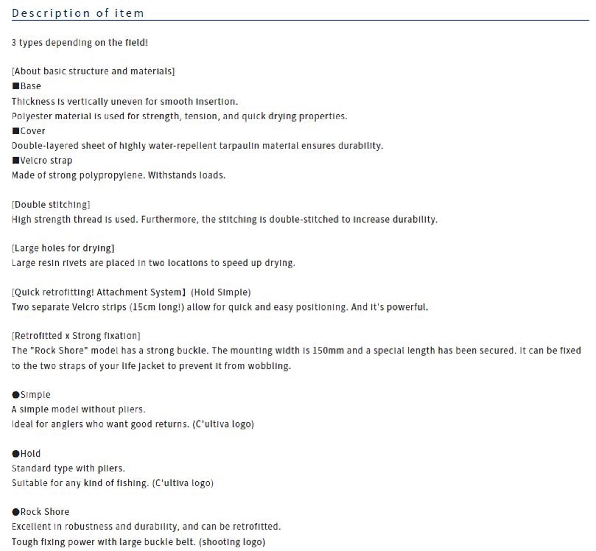 Owner Pliers Stocker Holster Saltwater Tough 150mm (6544)