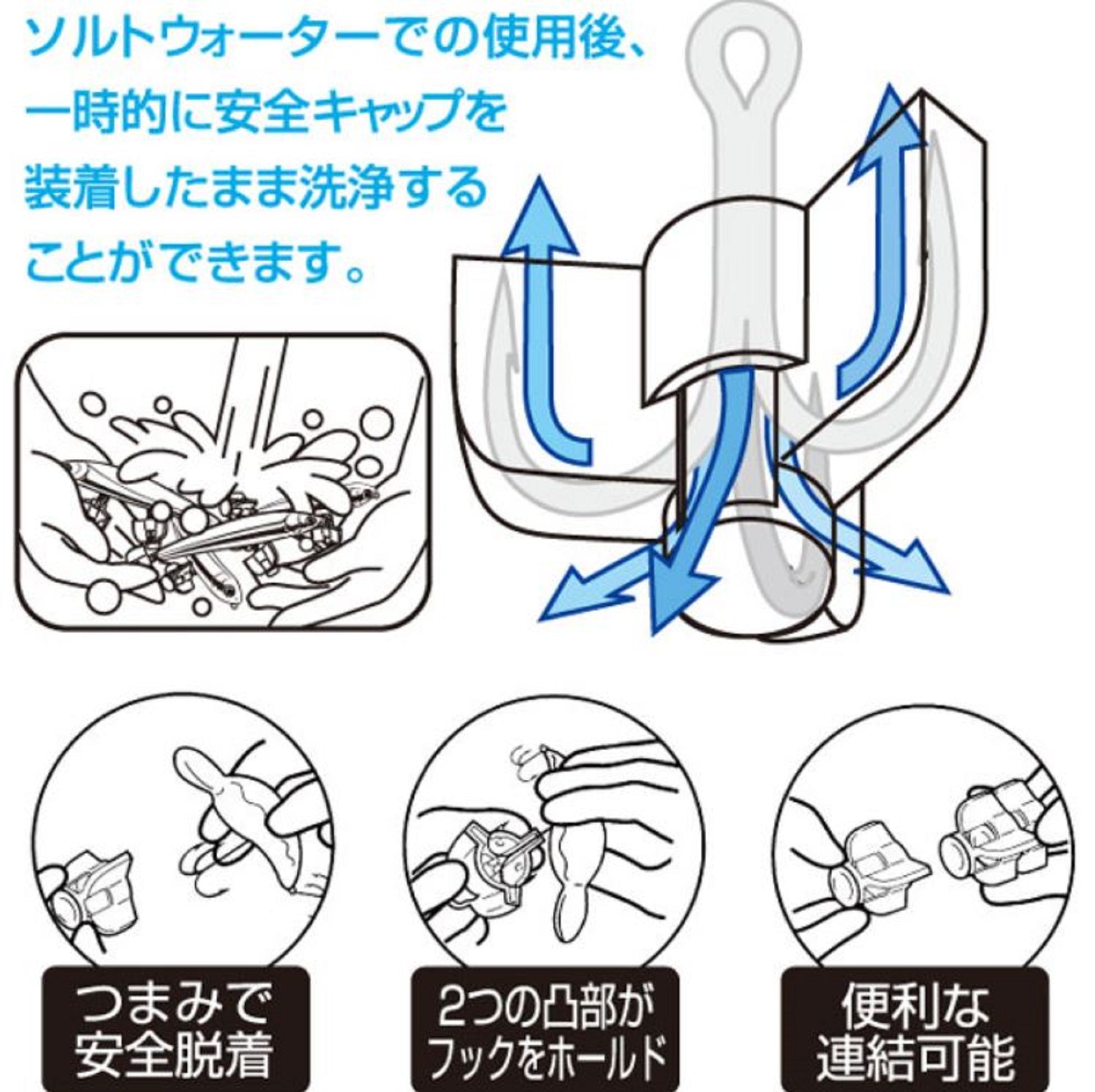 Owner 81280 Safety Cap for Treble Hook Size M Japan 7 /pack (1629)