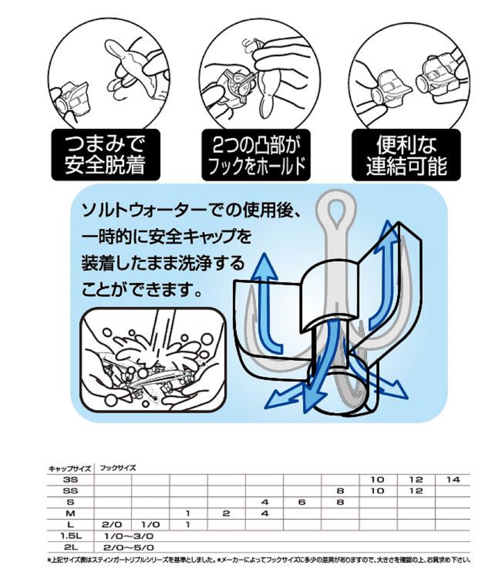 Owner 81280 Safety Cap for Treble Hook Size L Japan 6 /pack (1636)