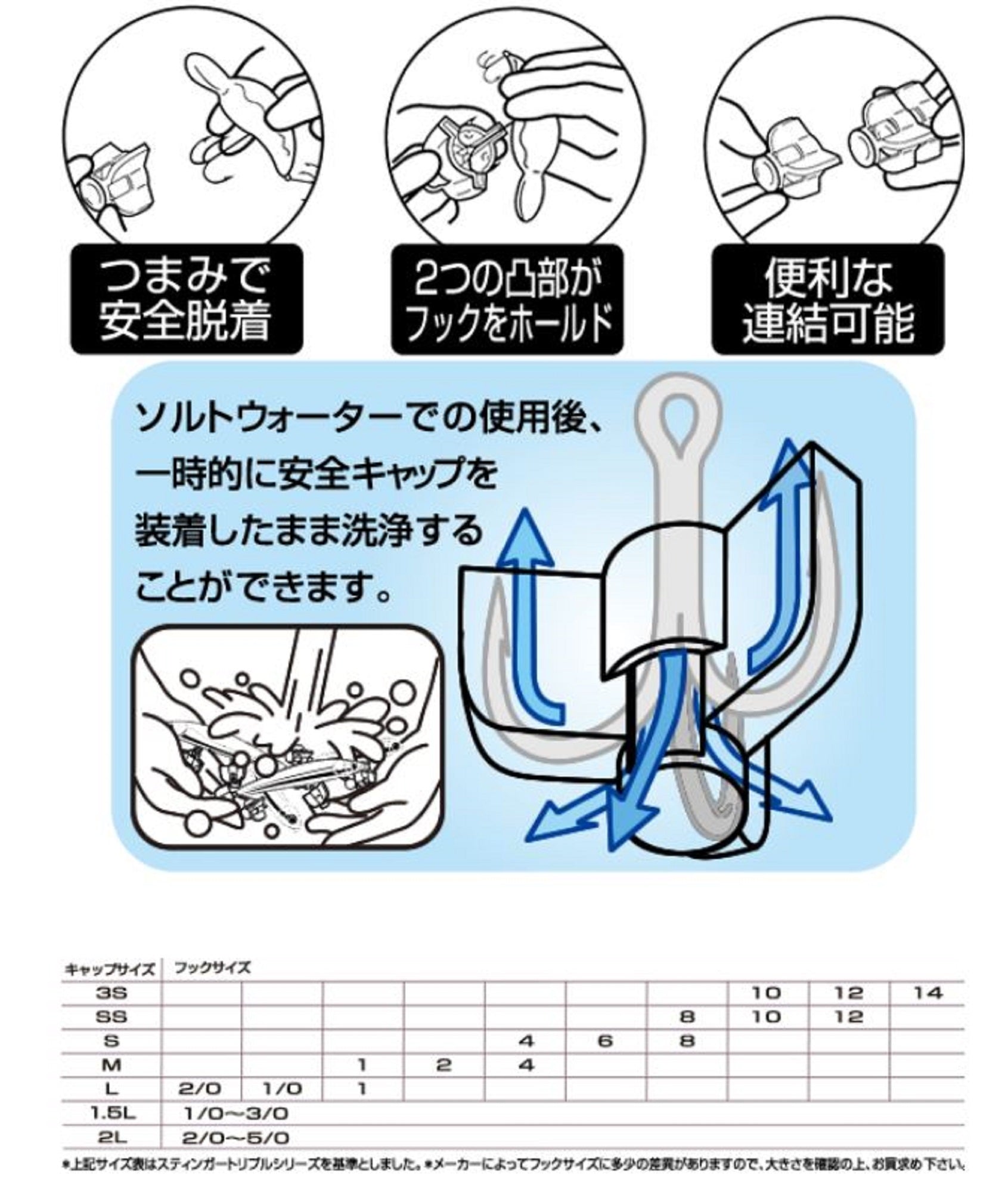 Owner 81270 Safety Cap Treble Hook Size L Bulk Pack 48 /pack (2619)